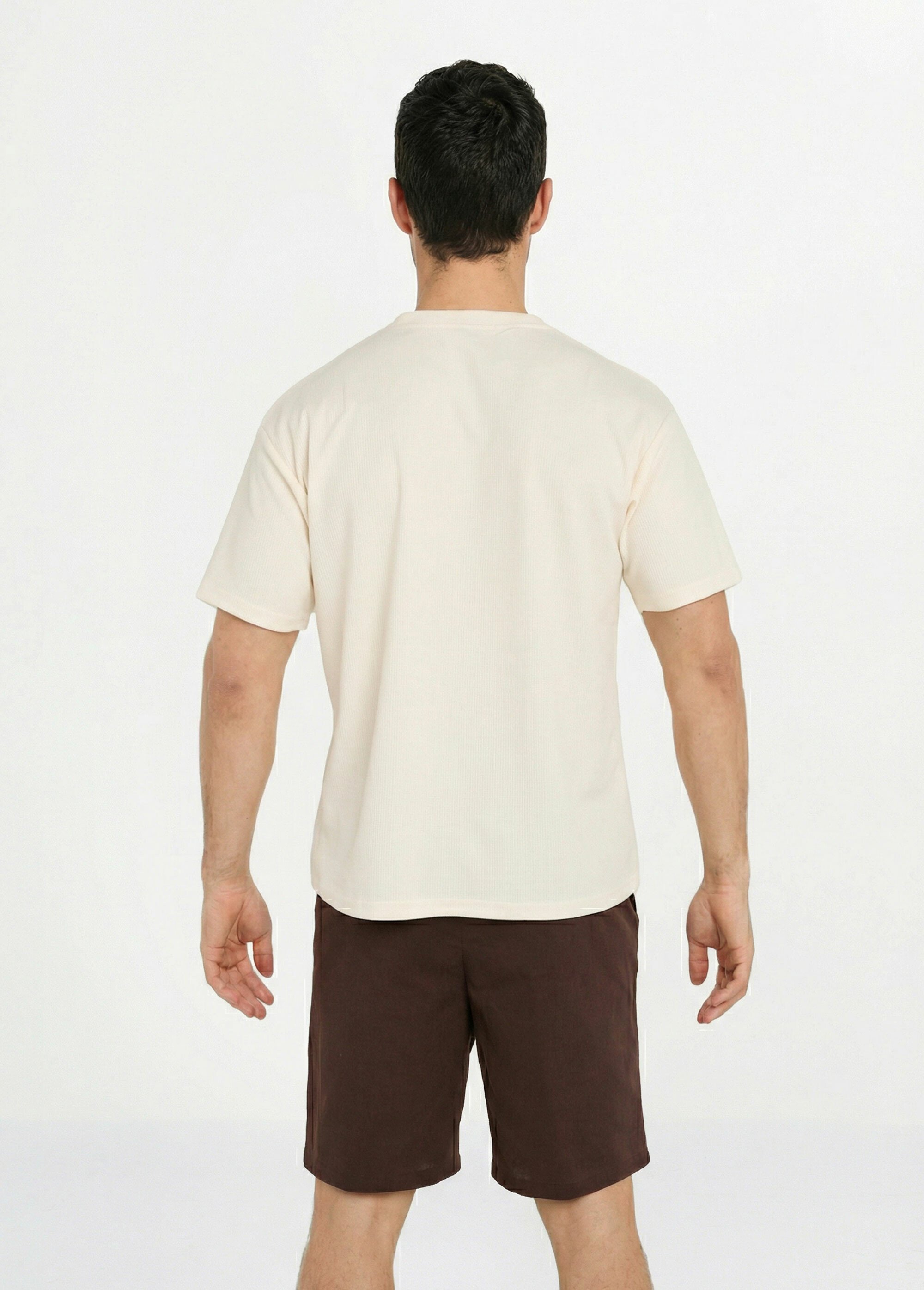 T-shirt maille texturée manches courtes