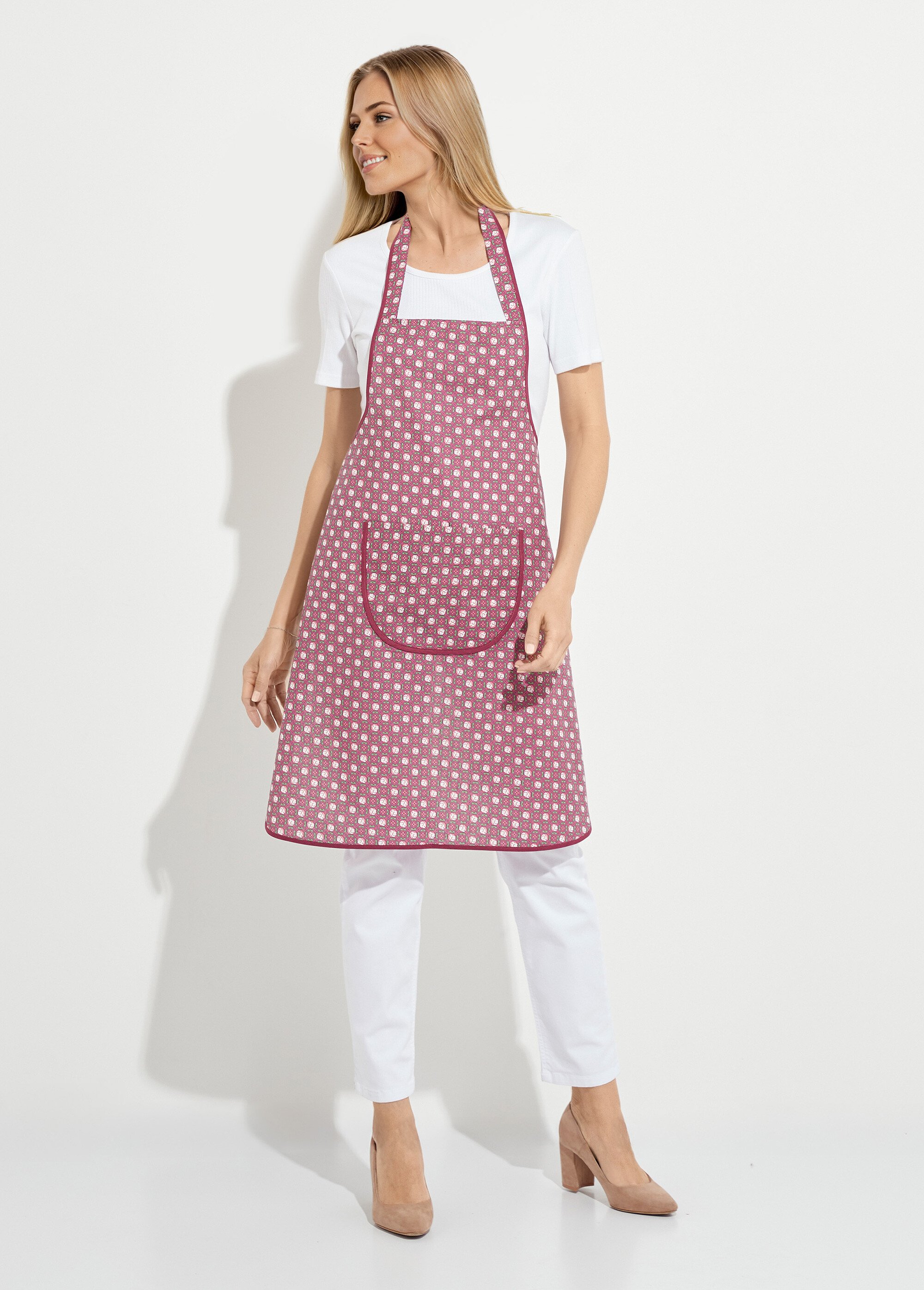 Tabliers bavette imprimés coton - lot de 2 Femme LOT ROSE AUSTRALIE FA2