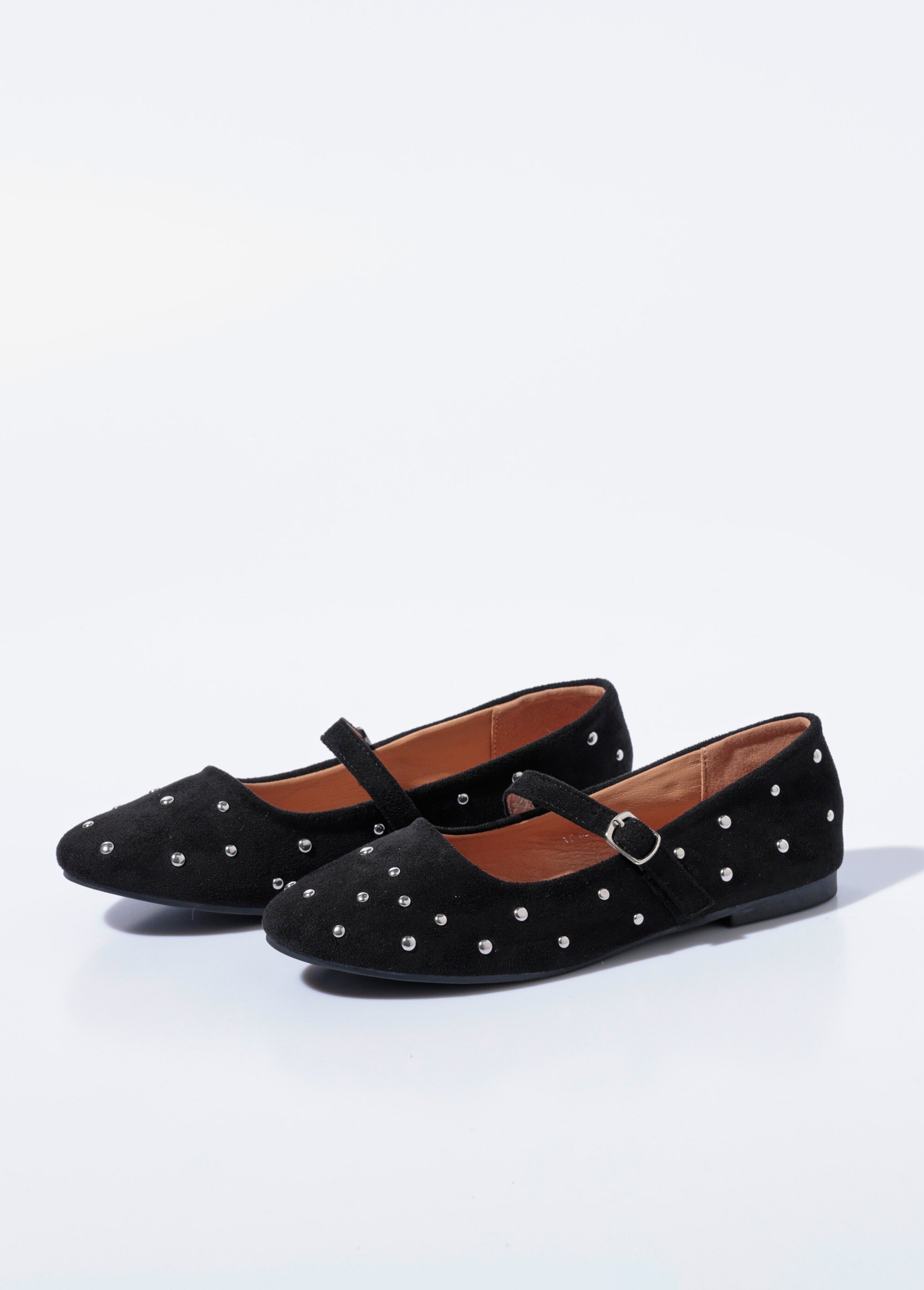 Ballerines babies détails pois métal Femme Noir SEA6828 DE1