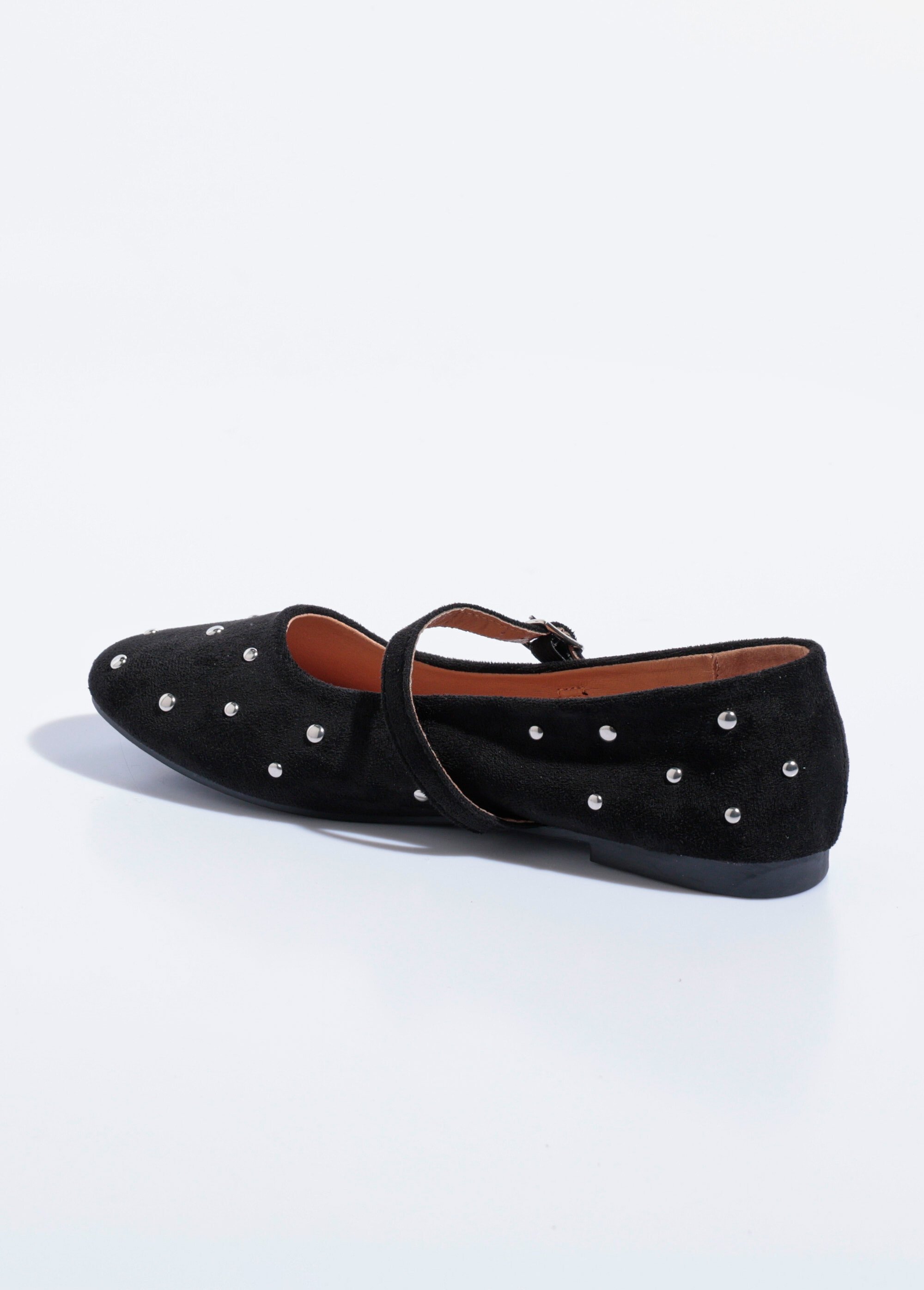 Ballerines babies détails pois métal Femme Noir SEA6828 DO1