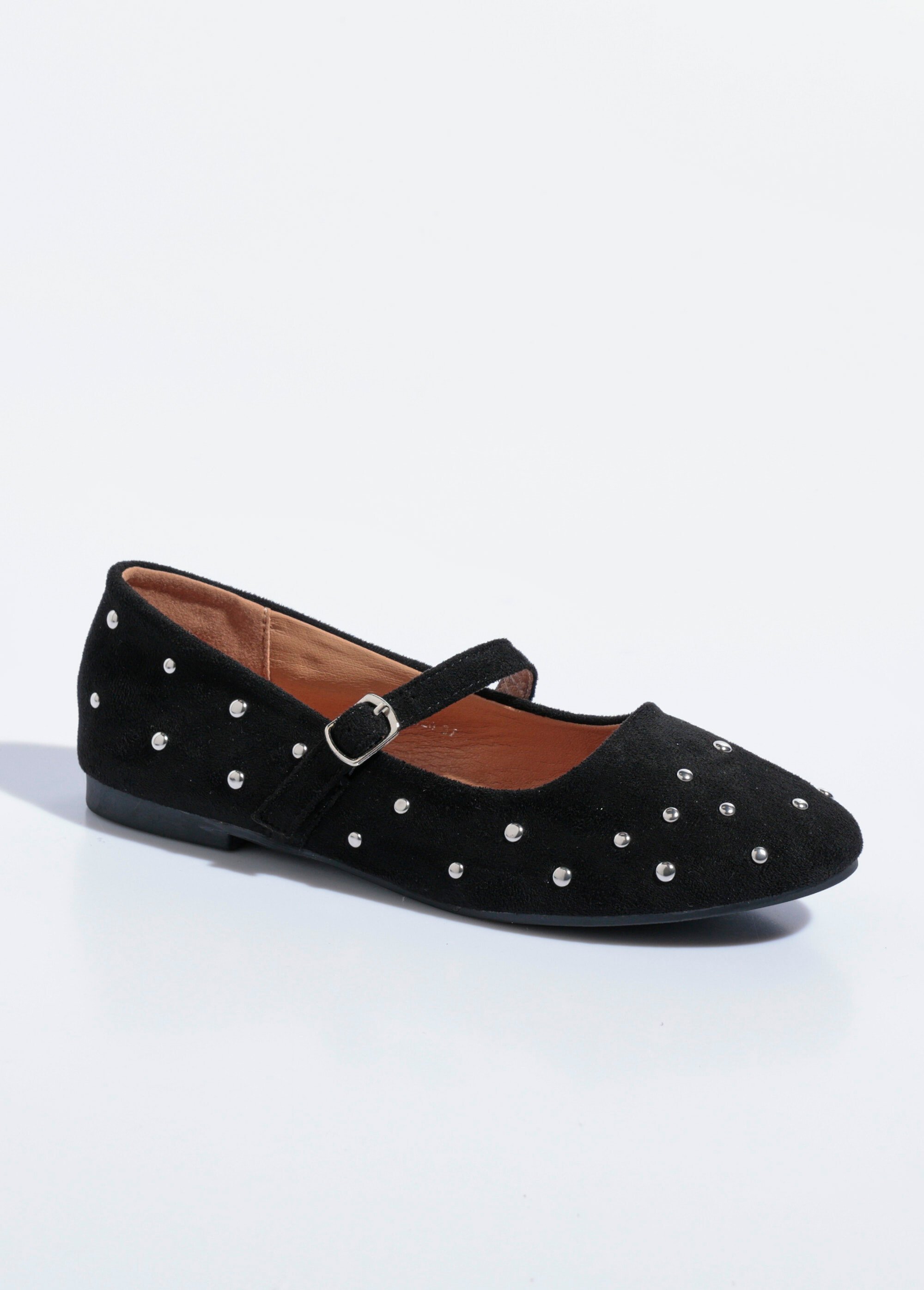 Ballerines babies détails pois métal Femme Noir SEA6828 FA1