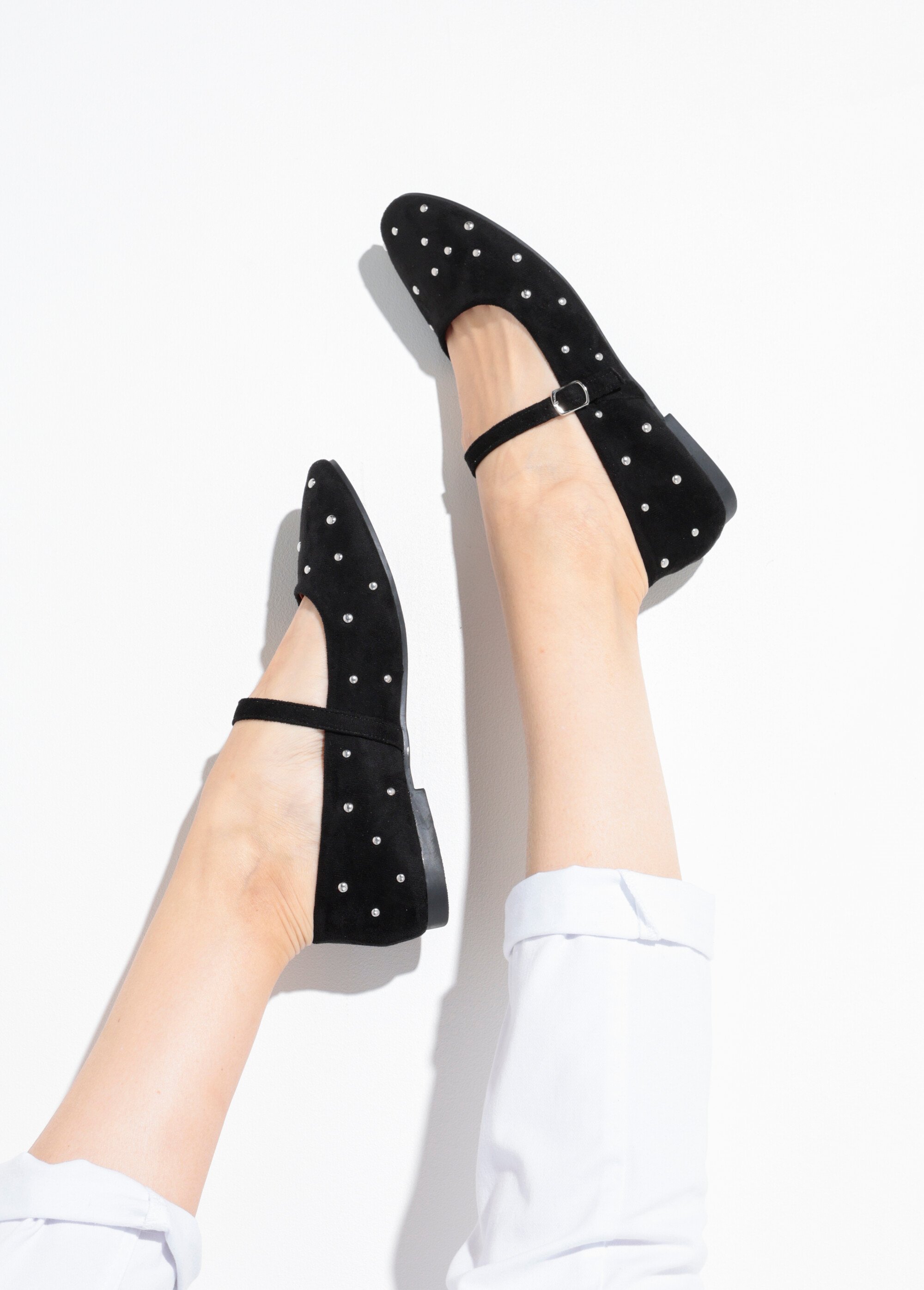 Ballerines babies détails pois métal Femme Noir SEA6828 SI1