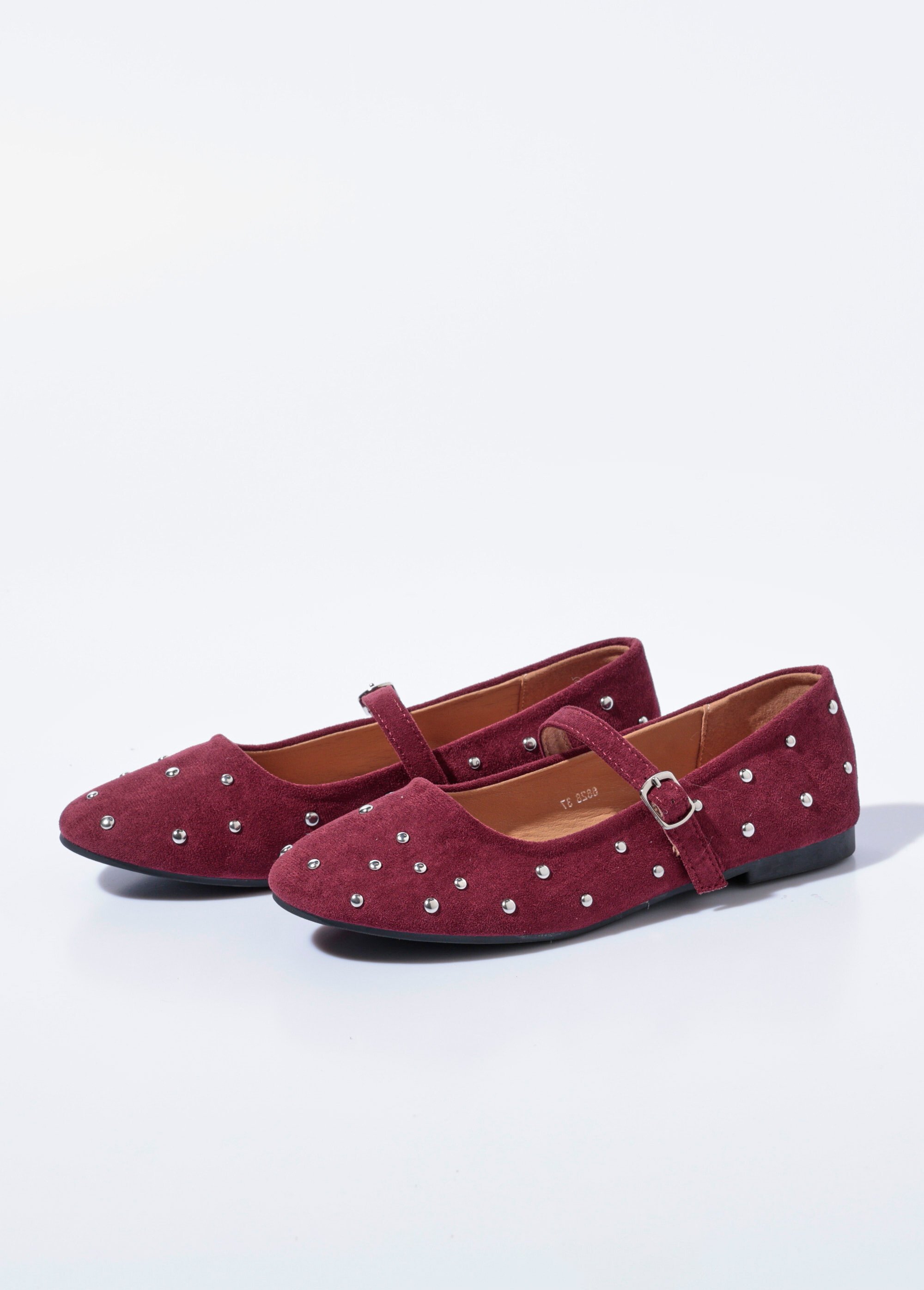 Ballerines babies détails pois métal Femme Rouge SEA6828 DE1