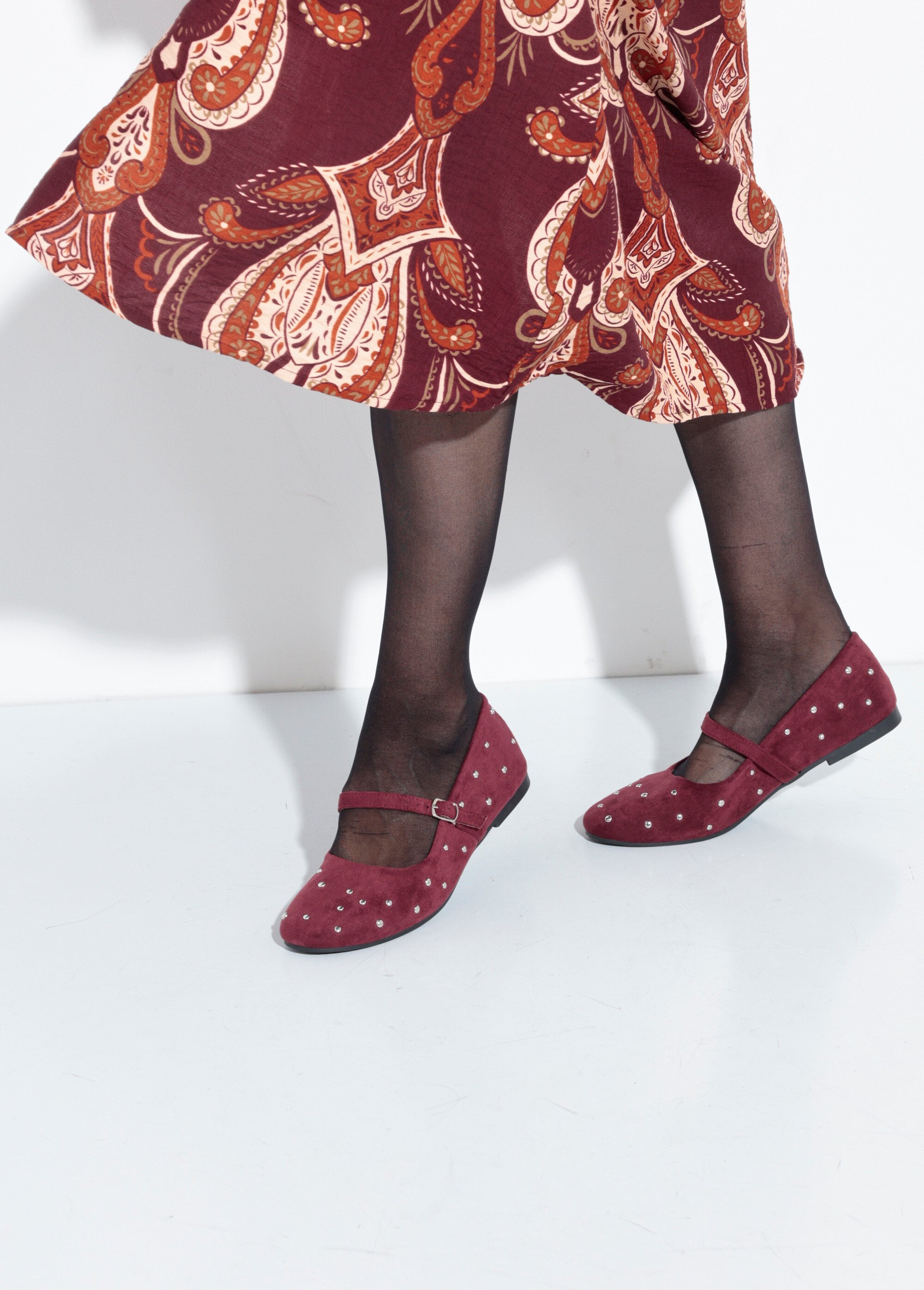 Ballerines babies détails pois métal Femme Rouge SEA6828 SI1
