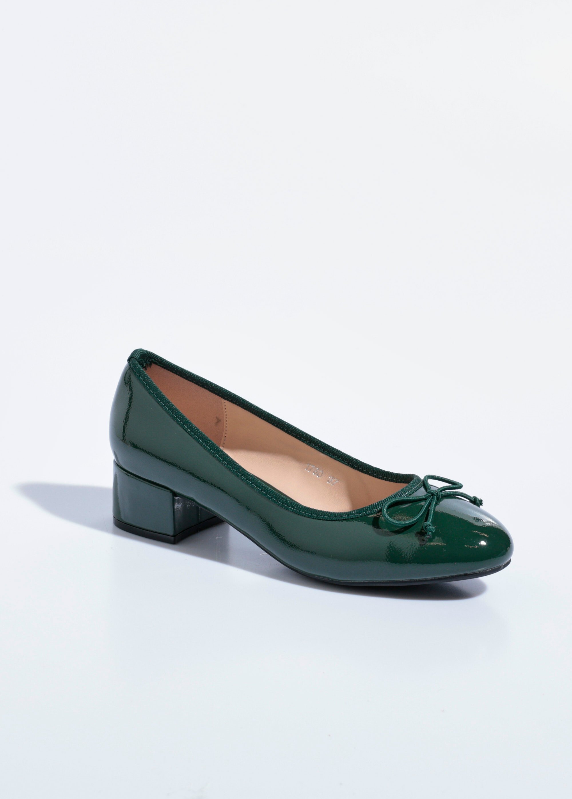 Escarpins ballerines à talon vernies chic Femme VERNIS VERT SEA1760 FA1