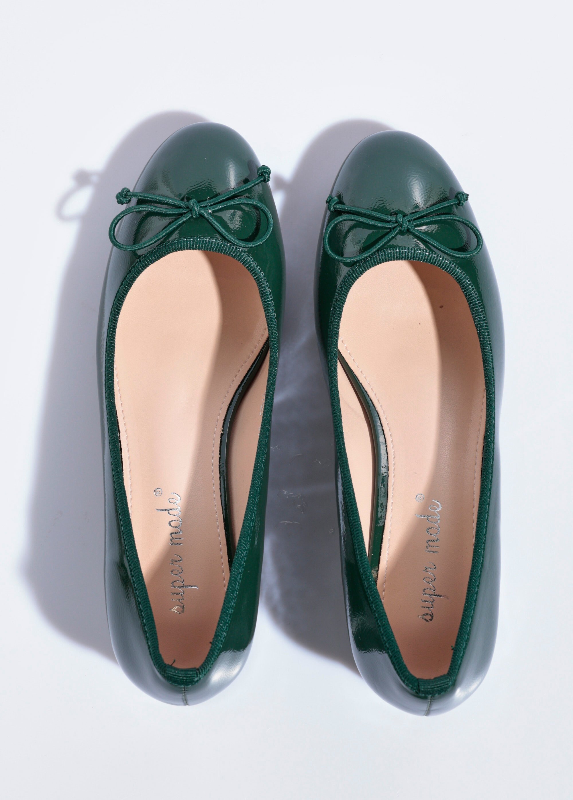 Escarpins ballerines à talon vernies chic Femme VERNIS VERT SEA1760 OV1
