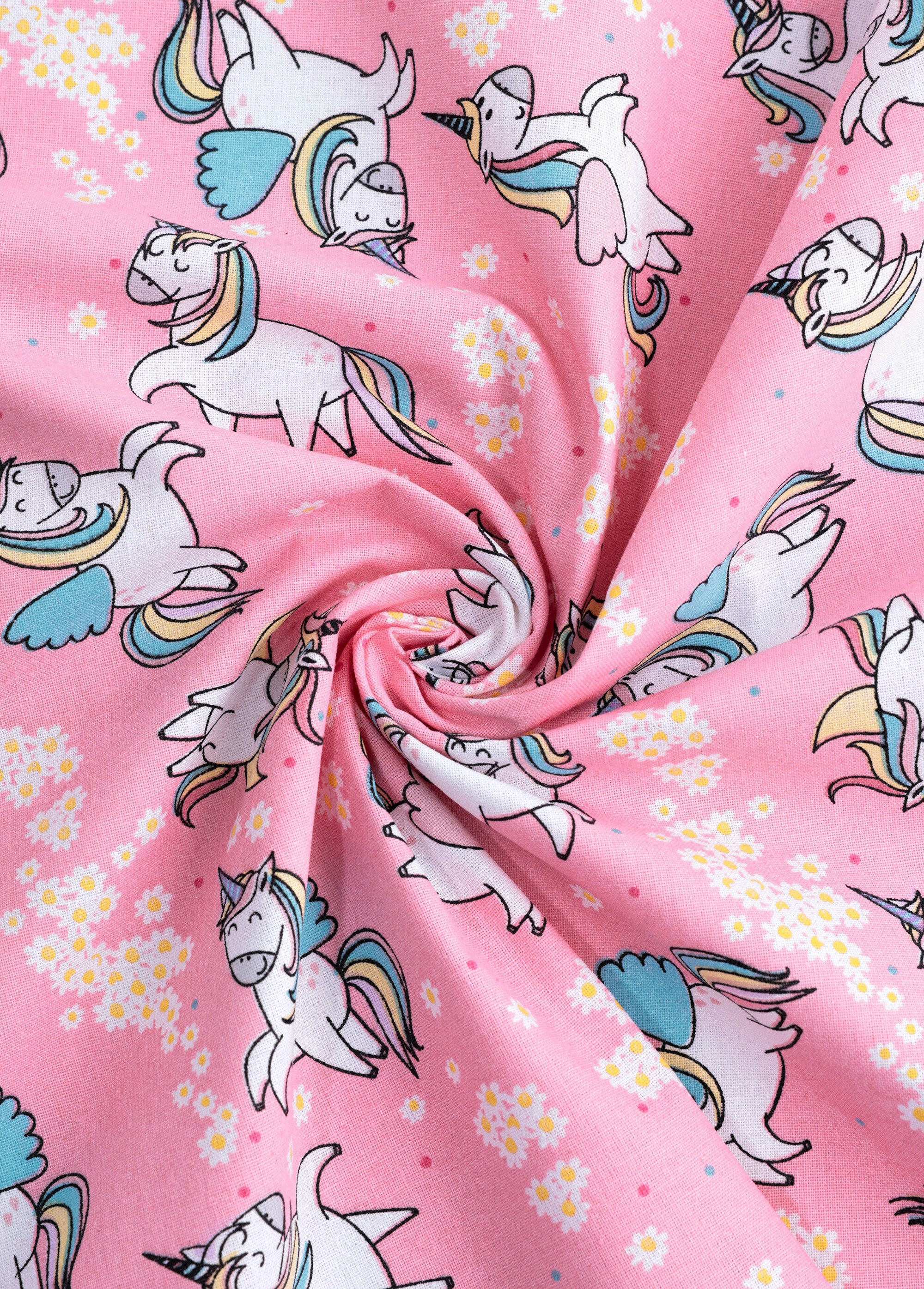 Coupon tissu déco kids licornes 0,5x1,5m