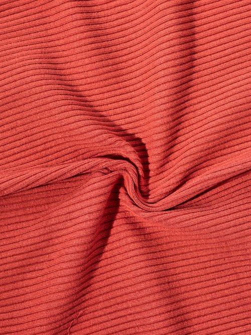 Coupon tissu habillement, maille cotelée ORANGE COT105721 FA1