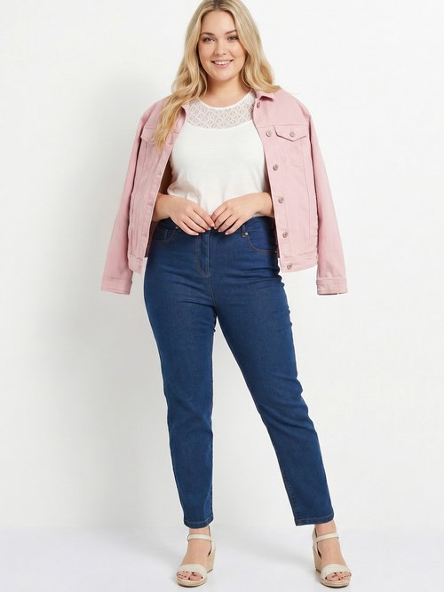Débardeur court maille flammée coton Femme Grande Taille Blanc CERETTO SI1