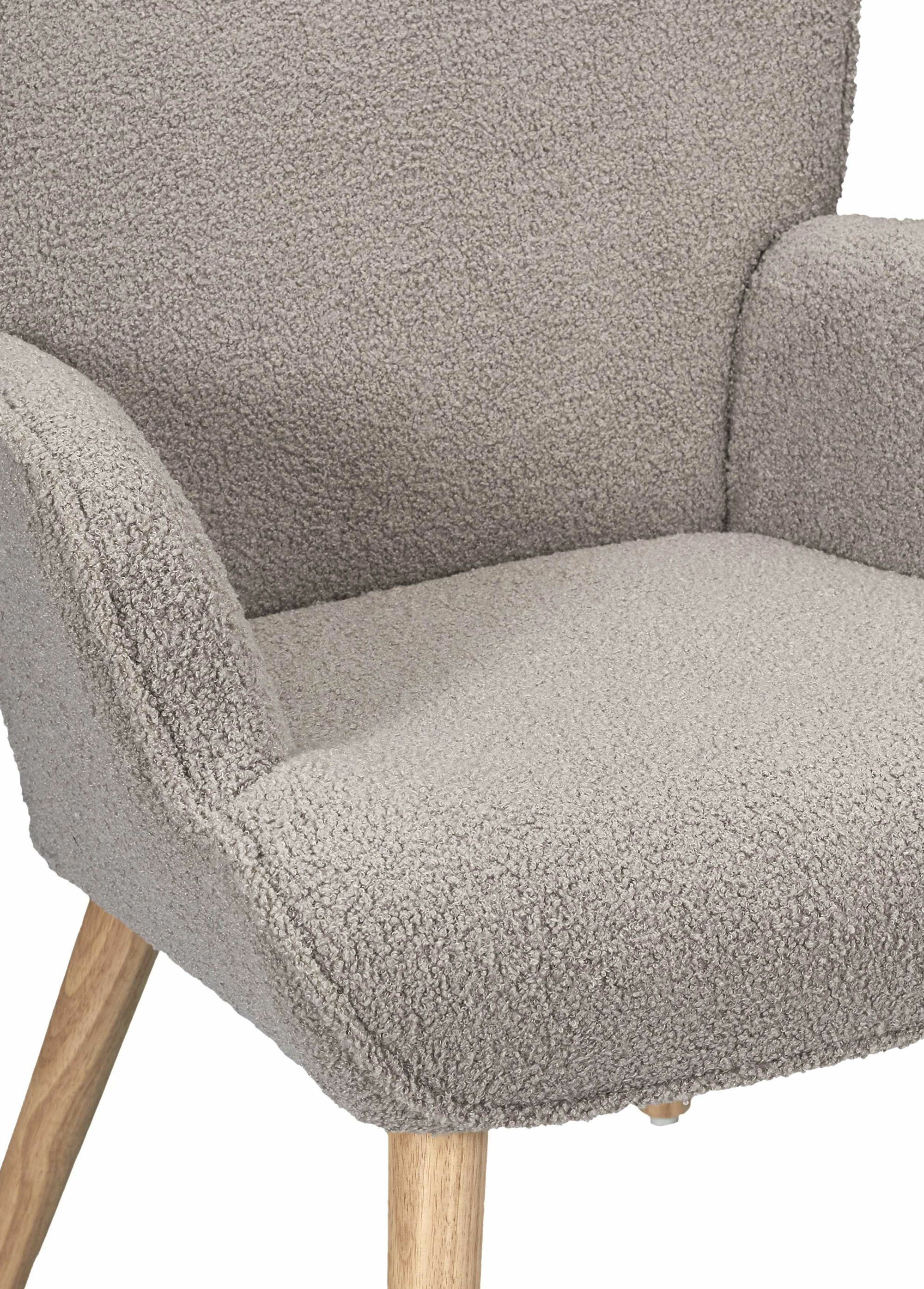 Fauteuil large maille bouclette clair MARRON CMP-HD0487 DE2