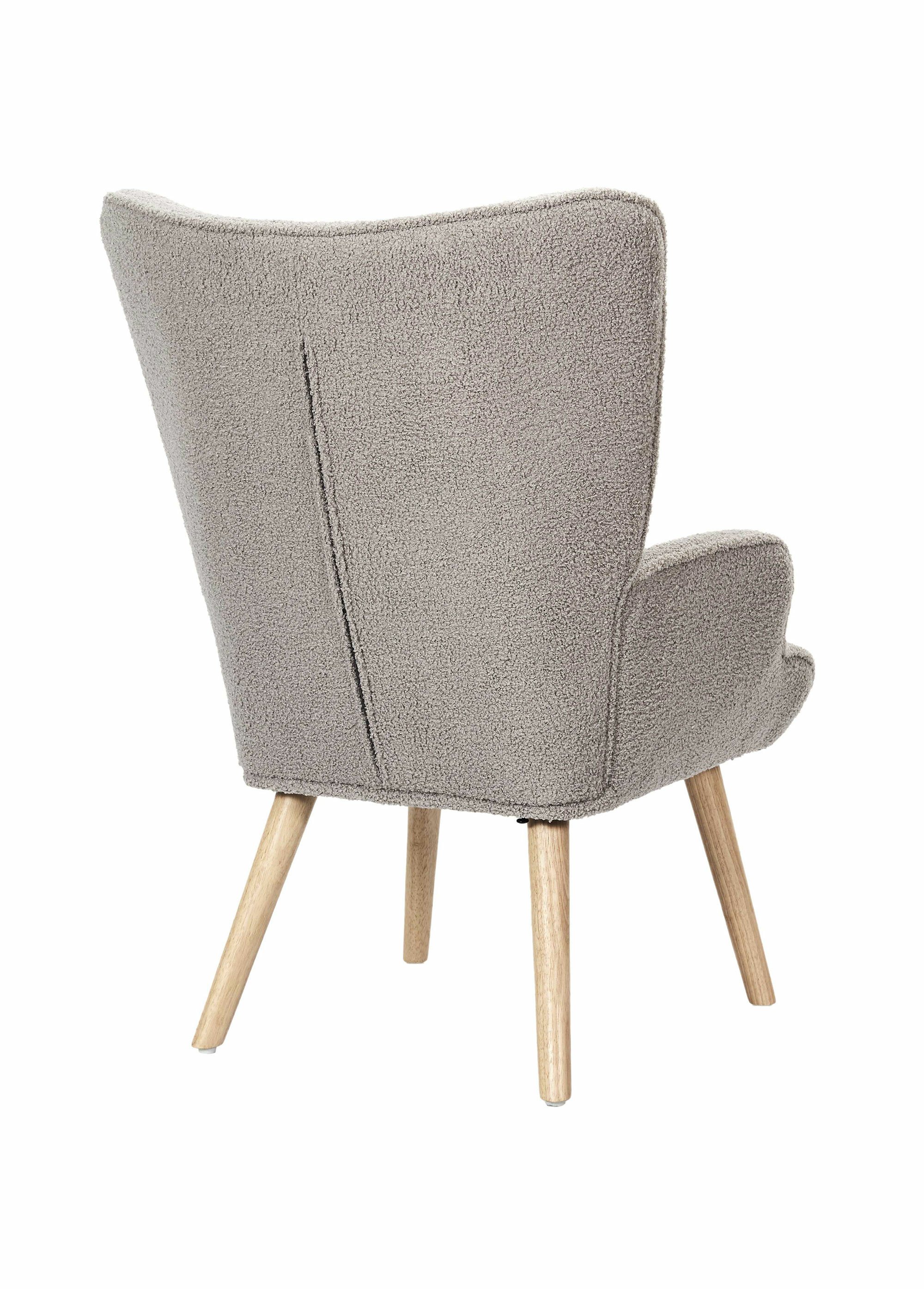 Fauteuil large maille bouclette clair MARRON CMP-HD0487 DO1