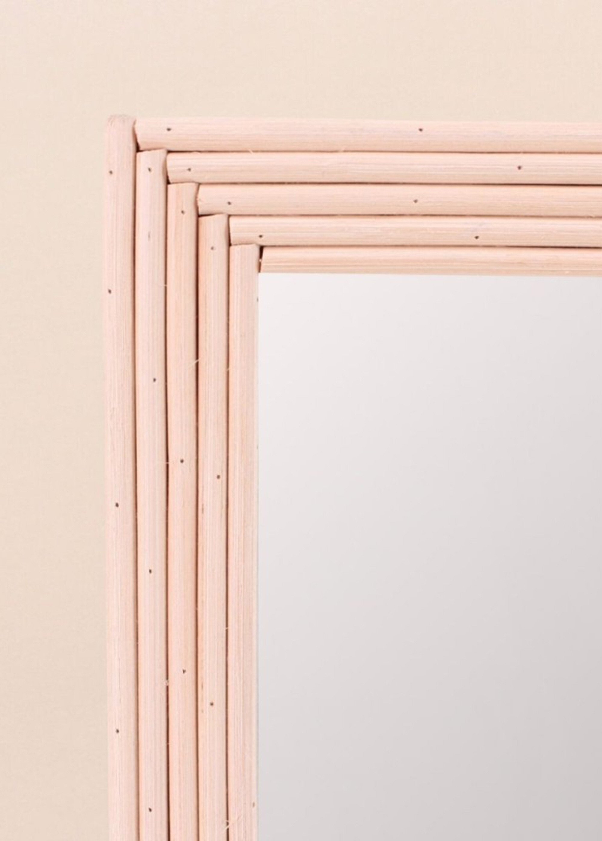 Grand miroir rectangulaire en rotin Beige NOR-23688 DE2