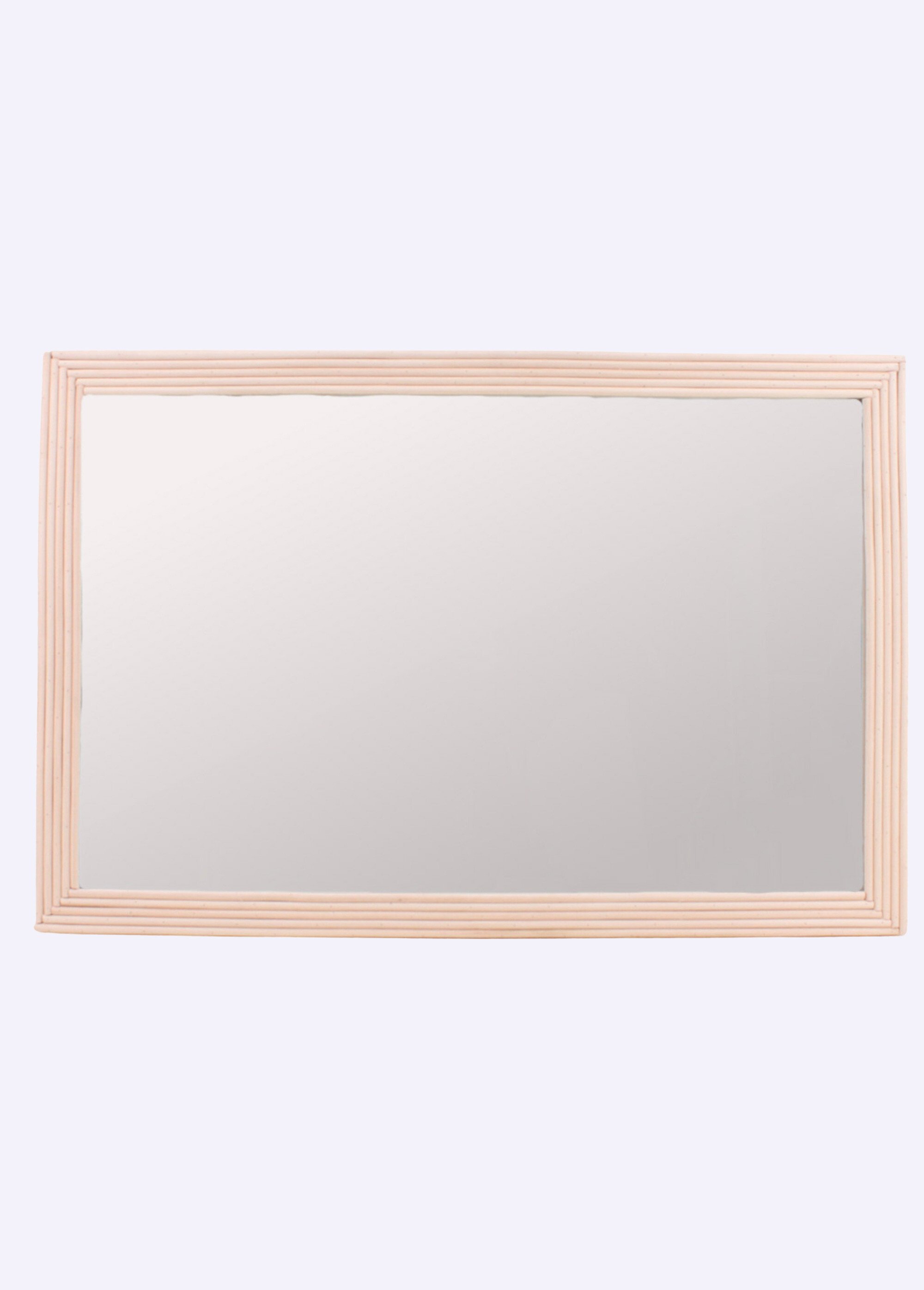 Grand miroir rectangulaire en rotin Beige NOR-23688 FA1