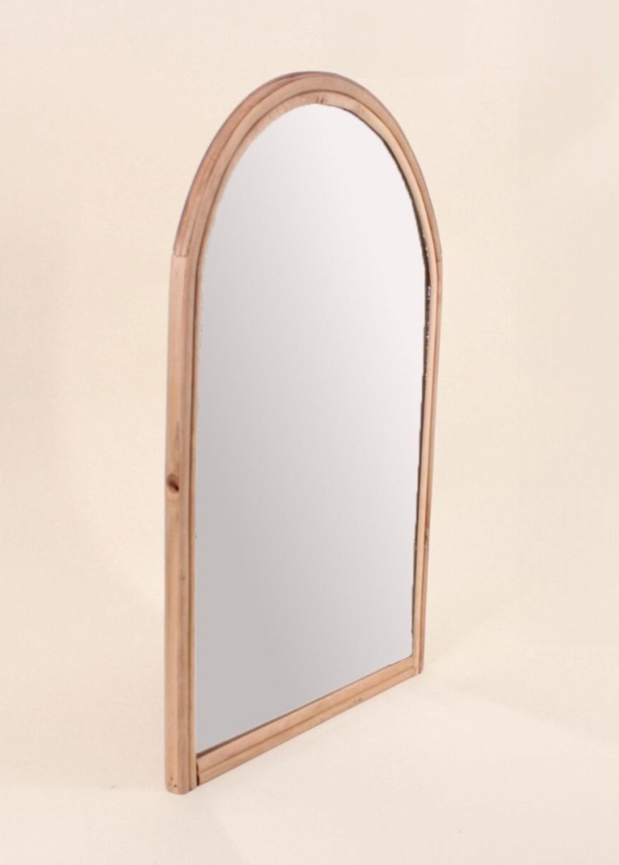 Miroir en rotin forme arche Beige NOR-11138 DE1