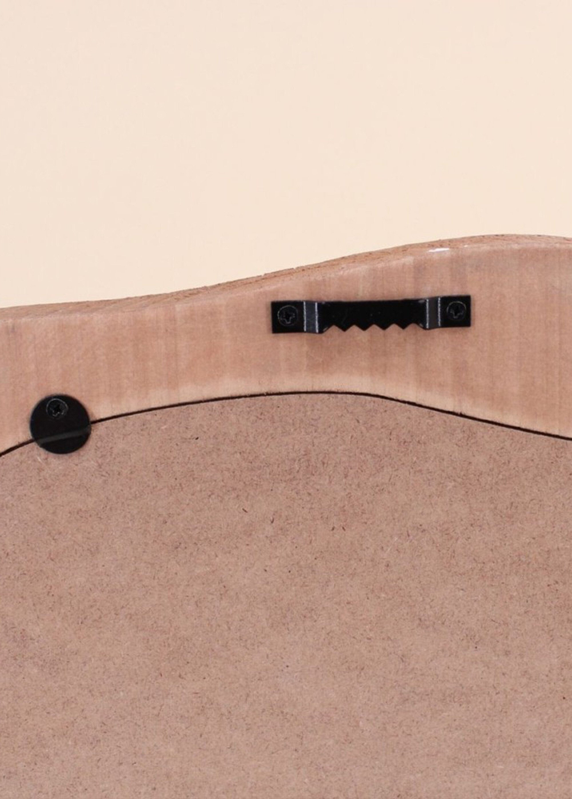 Miroir forme organique, effet bois brulé Beige NOR-25972 DE3