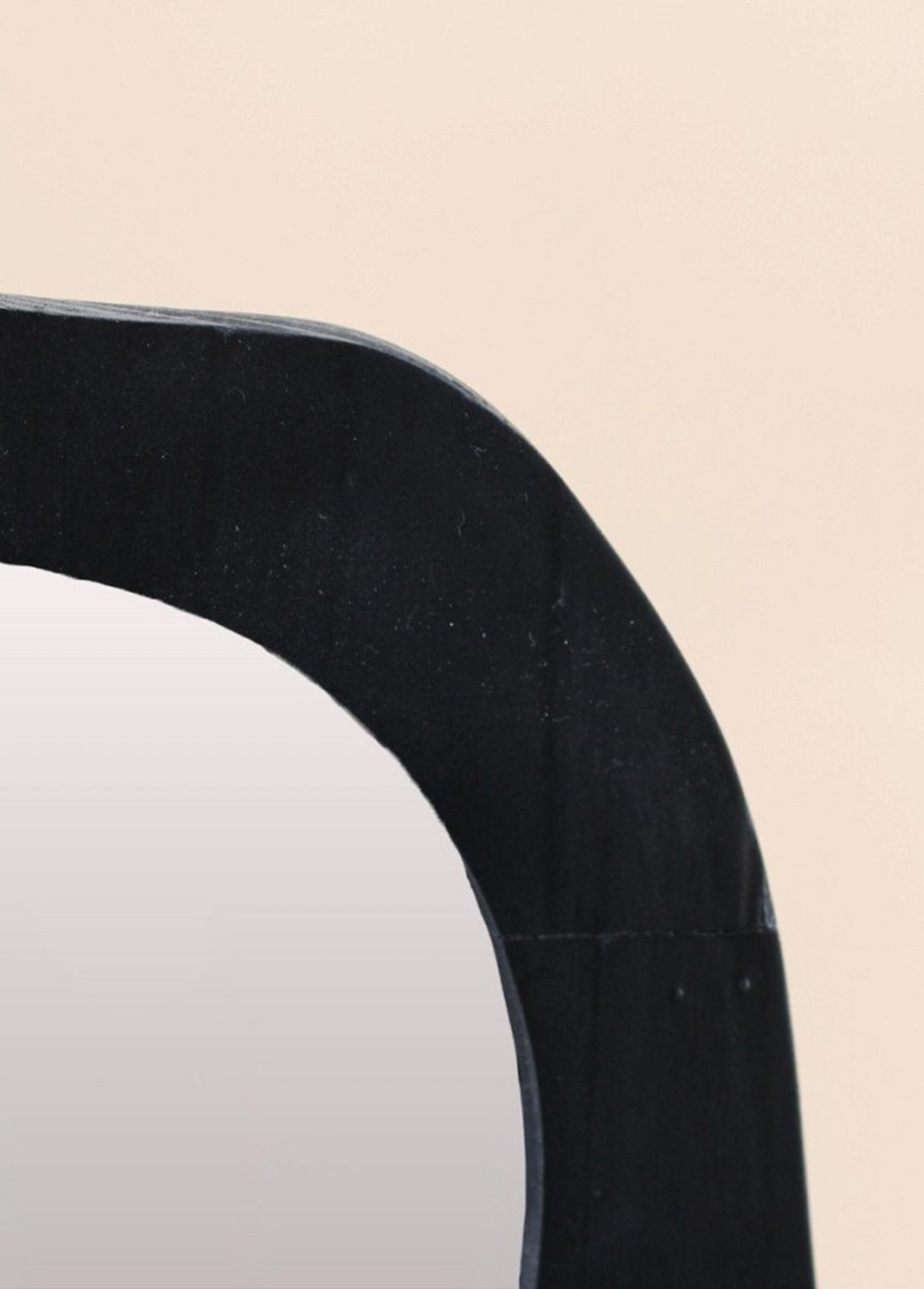 Miroir forme organique, effet bois brulé Noir NOR-25972 DE2