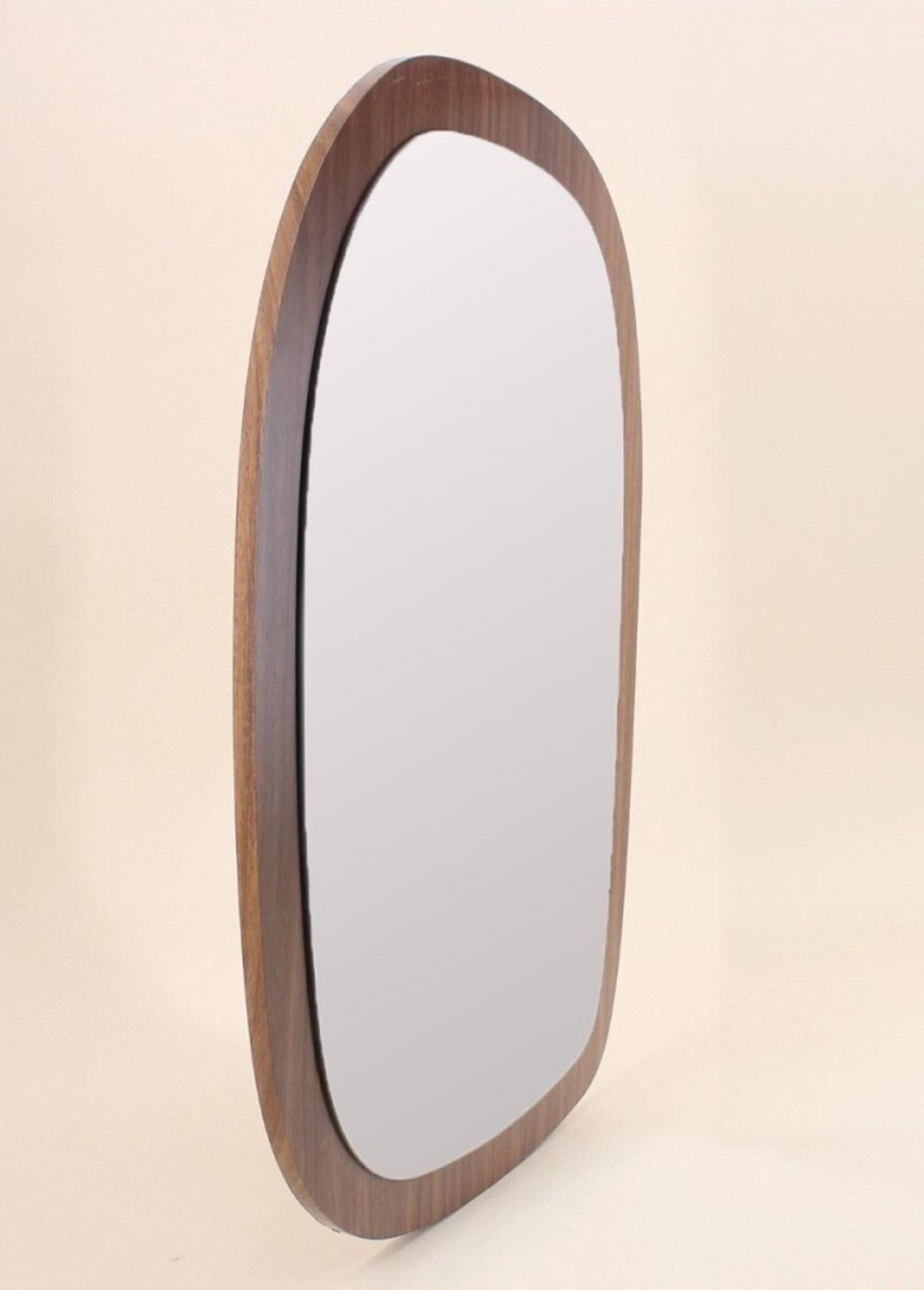 Miroir forme ovale, effet organique Beige NOR-27864 DE1