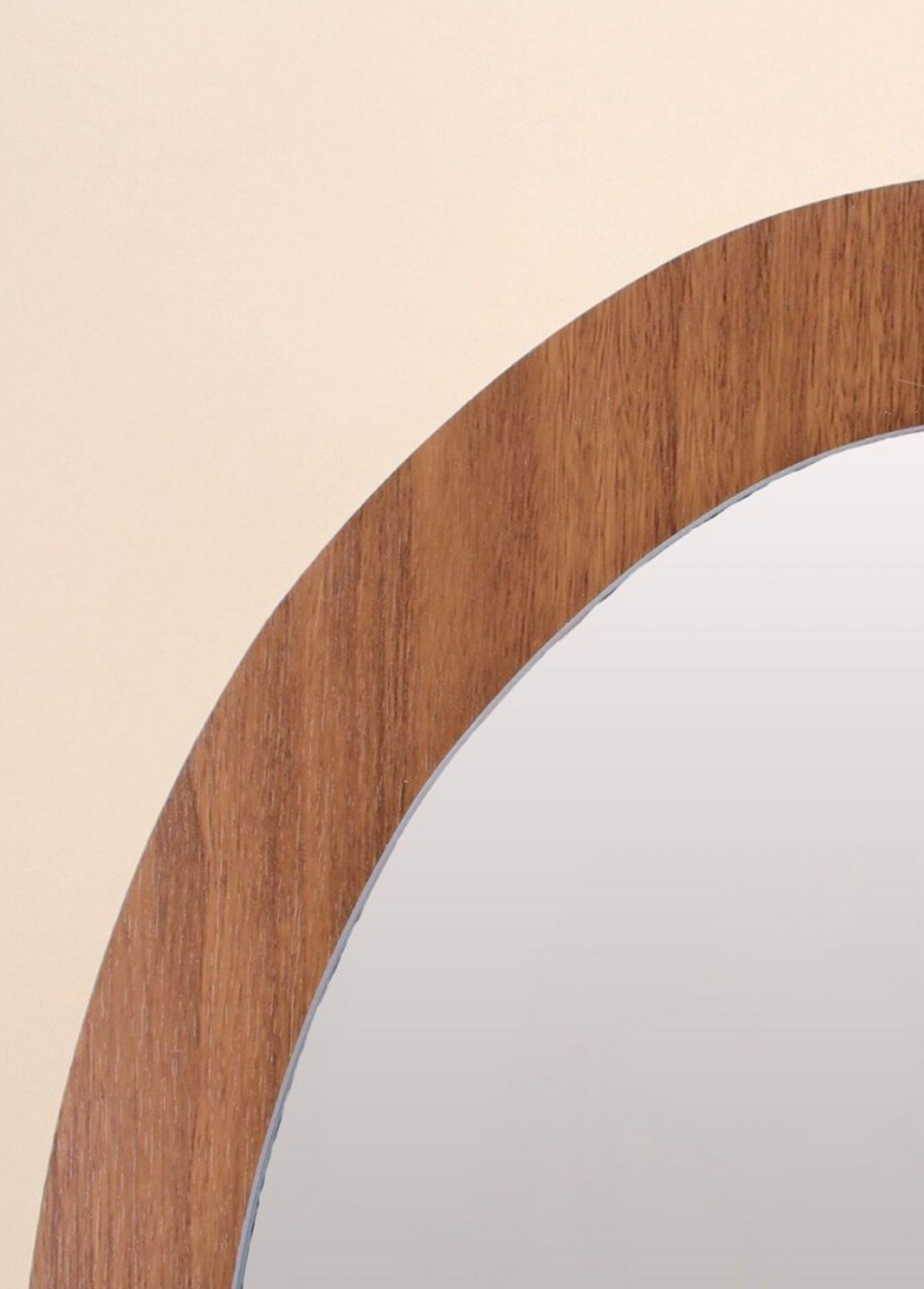 Miroir forme ovale, effet organique Beige NOR-27864 DE2