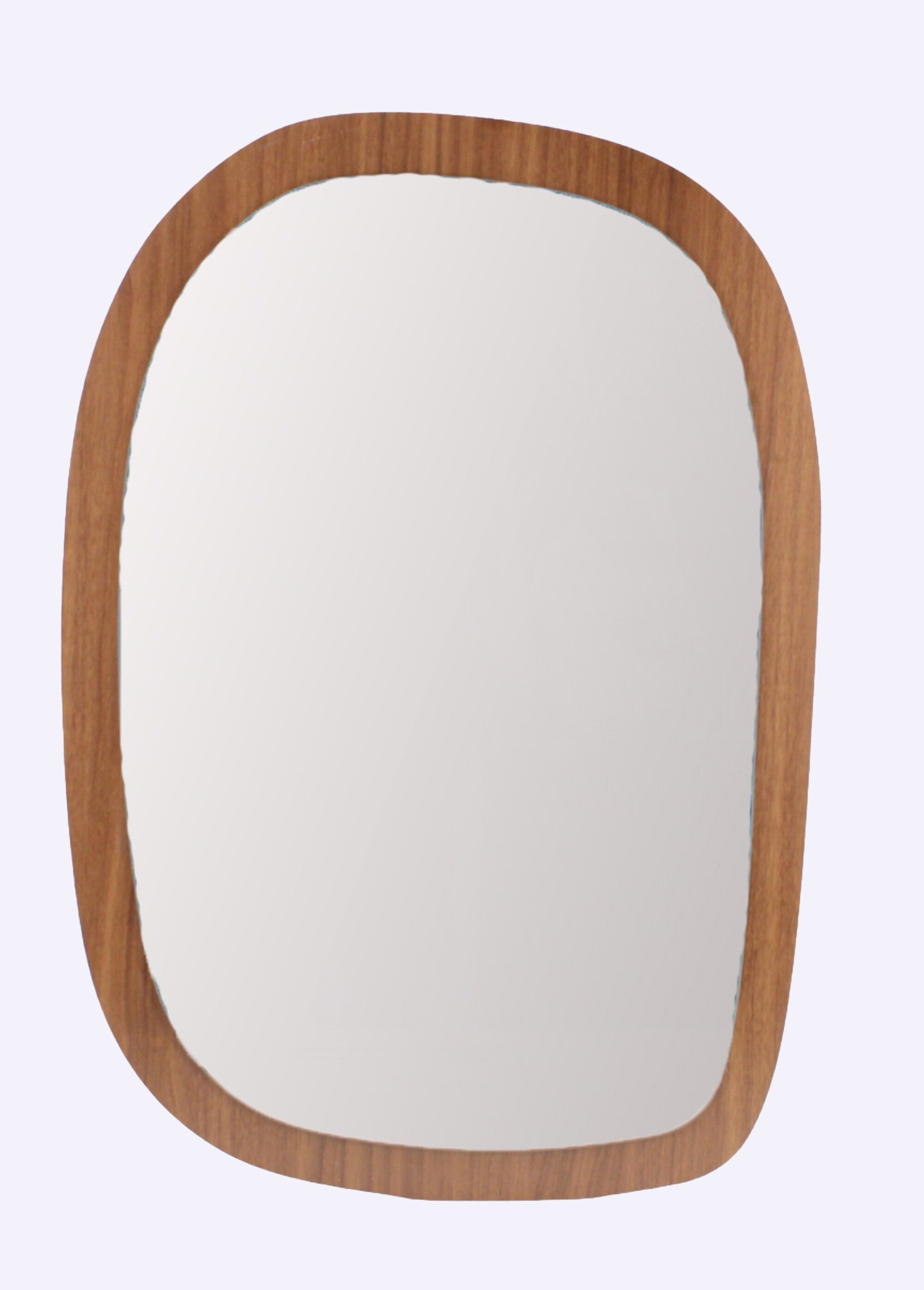 Miroir forme ovale, effet organique Beige NOR-27864 FA1
