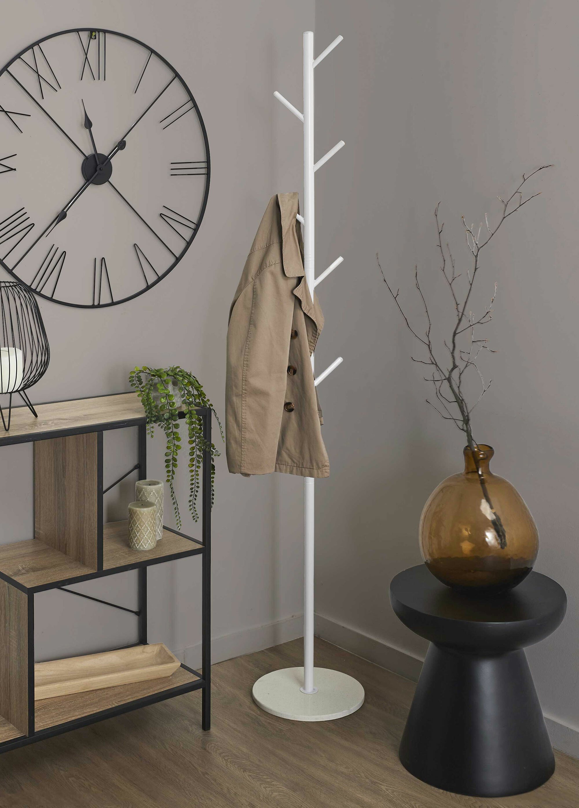 Porte manteau design en métal, foncé BLANC CMP-HD0441 SI1