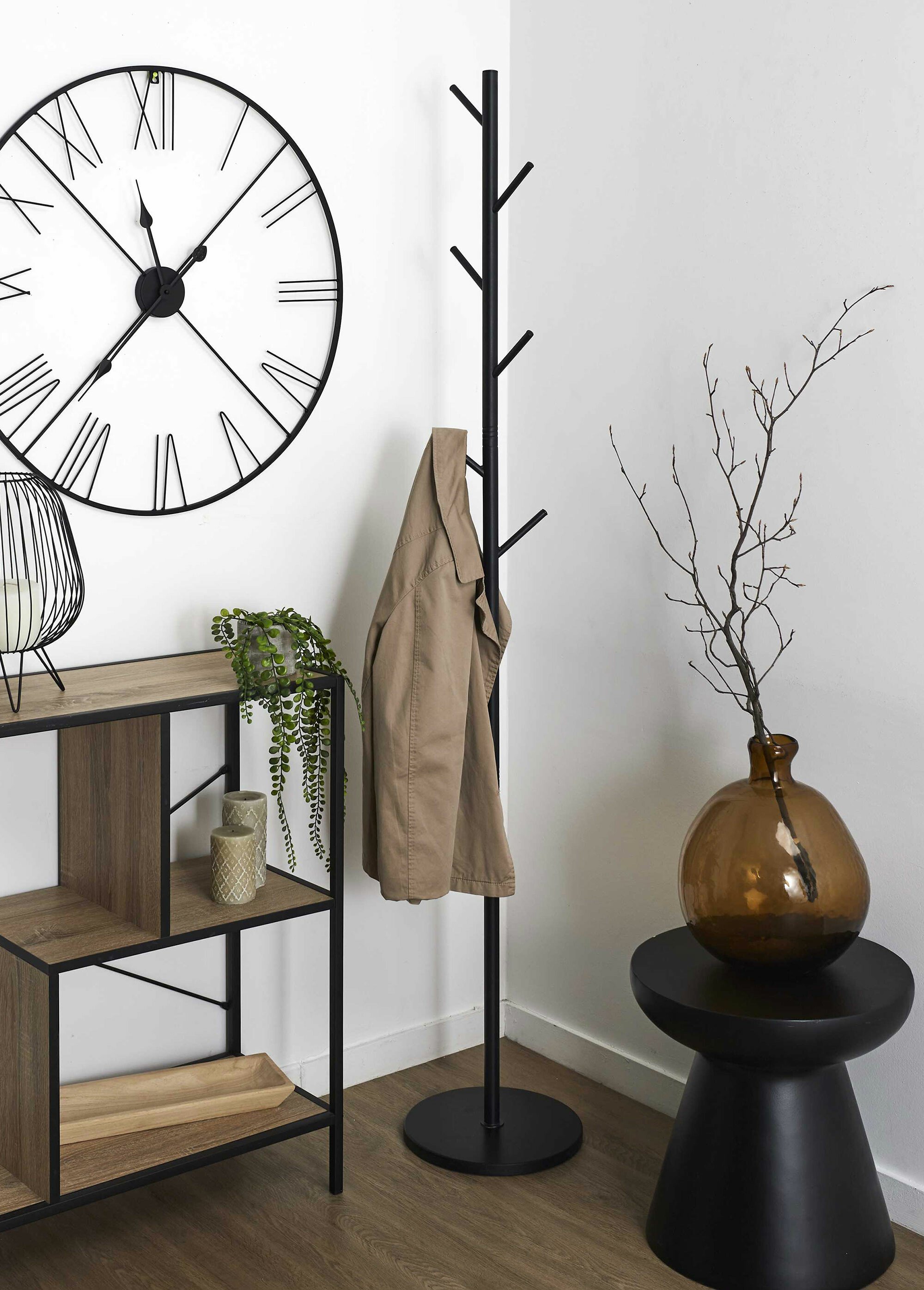 Porte manteau design en métal, foncé NOIR CMP-HD0441 SI1