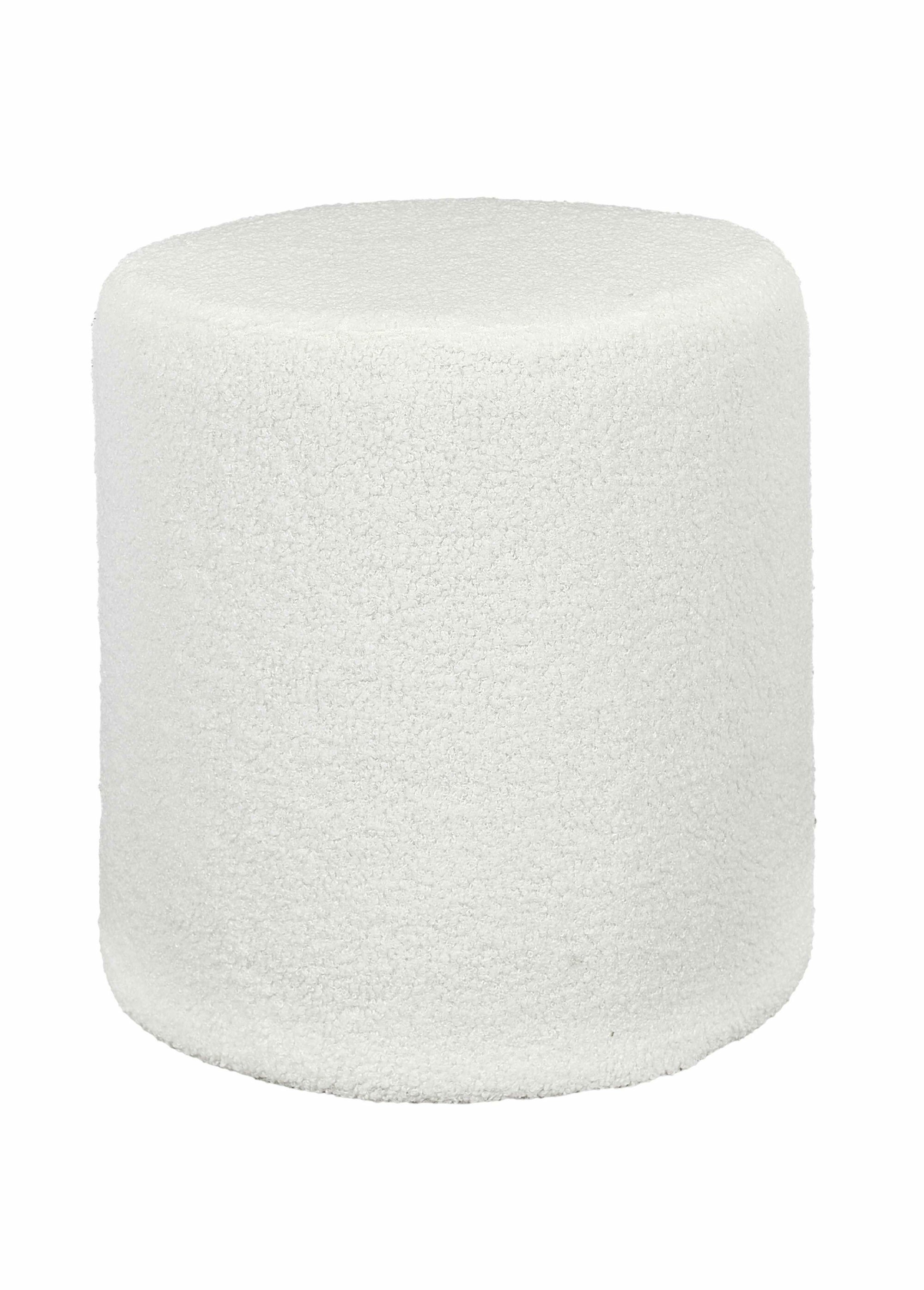 Pouf doux en maille bouclette, clair
