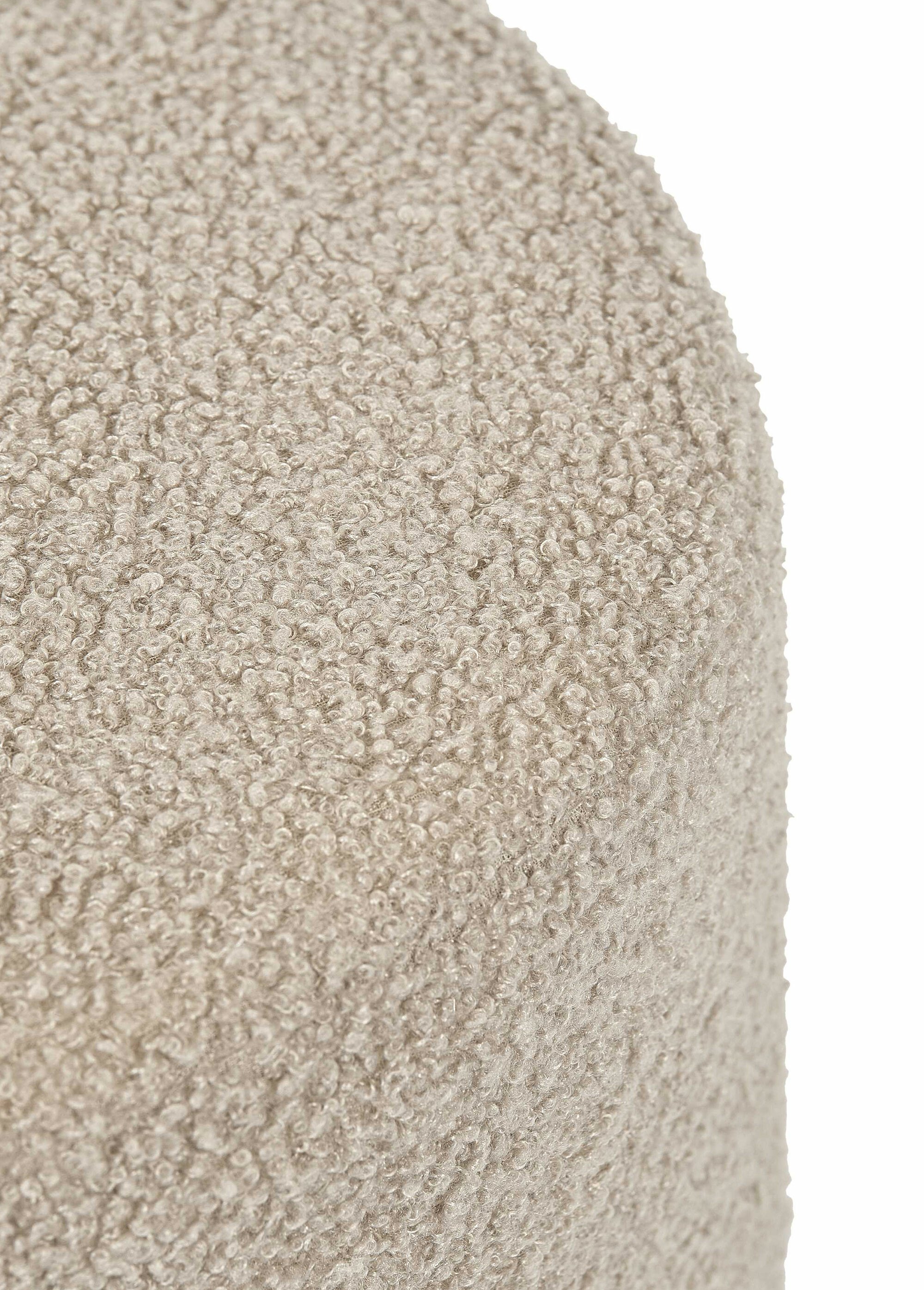 Pouf doux en maille bouclette, clair MARRON CMP-HD0489 DE1