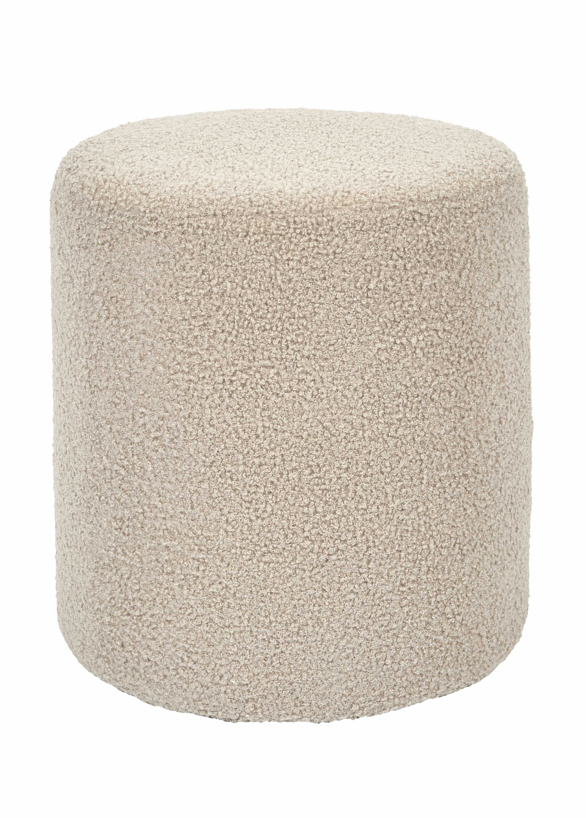 Pouf doux en maille bouclette, clair MARRON CMP-HD0489 FA1