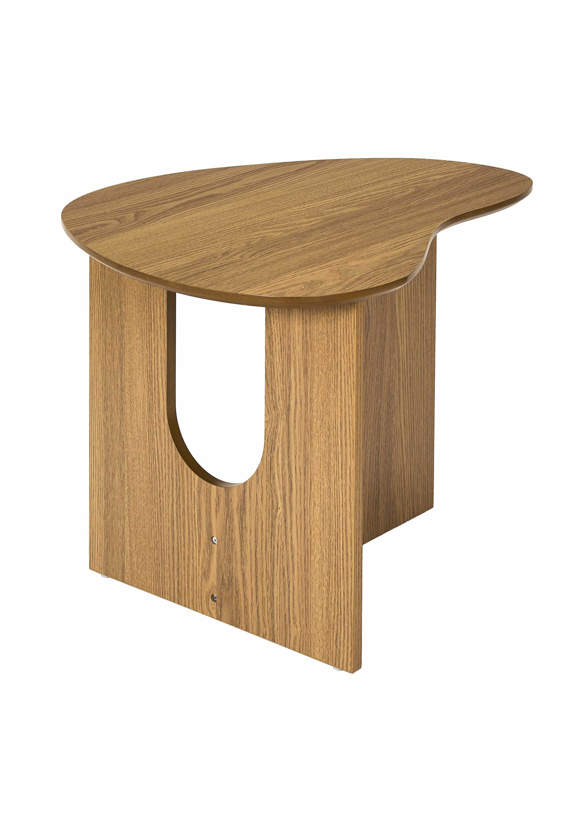 Table appoint bois décor forme abstraite