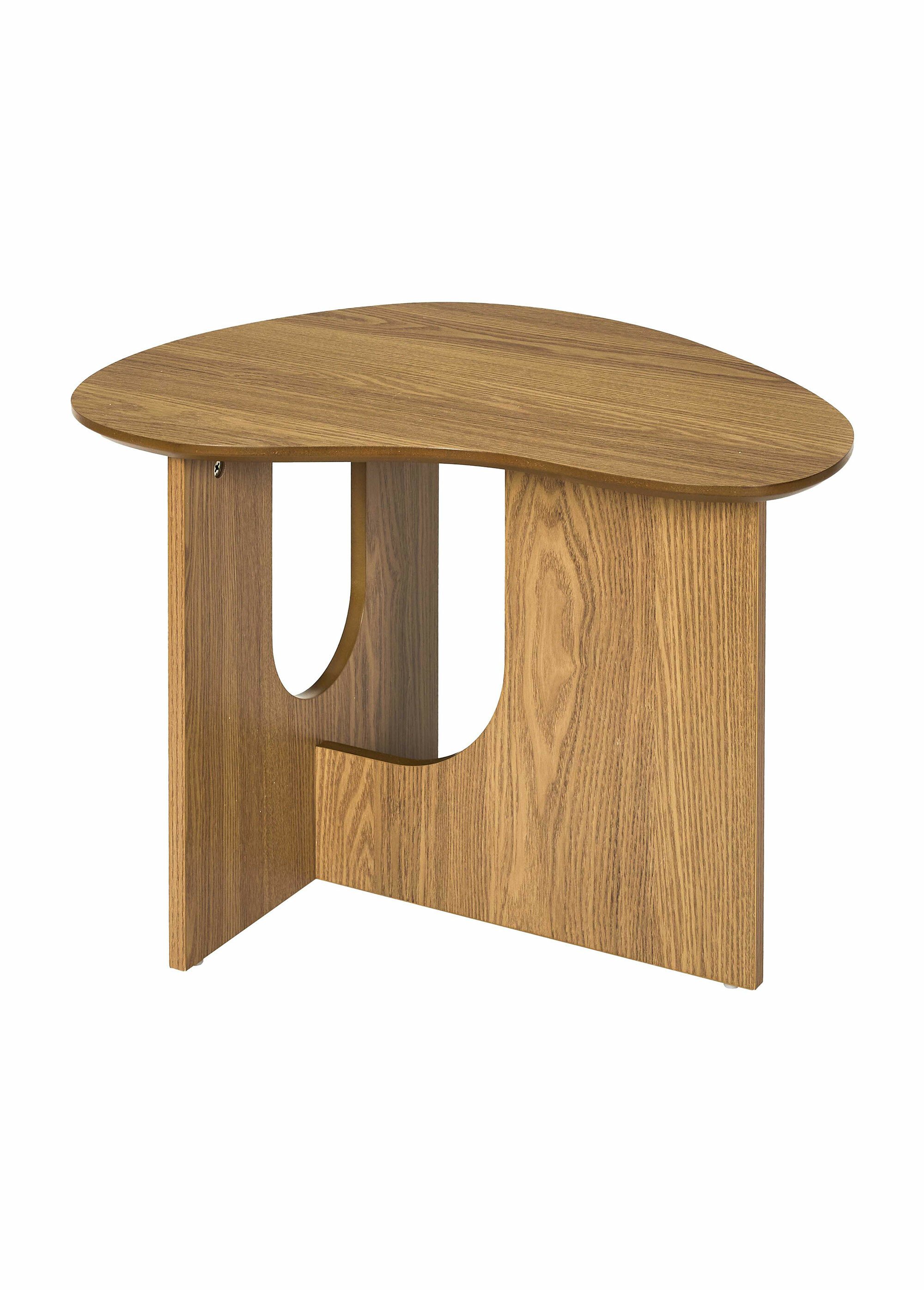 Table appoint bois décor forme abstraite