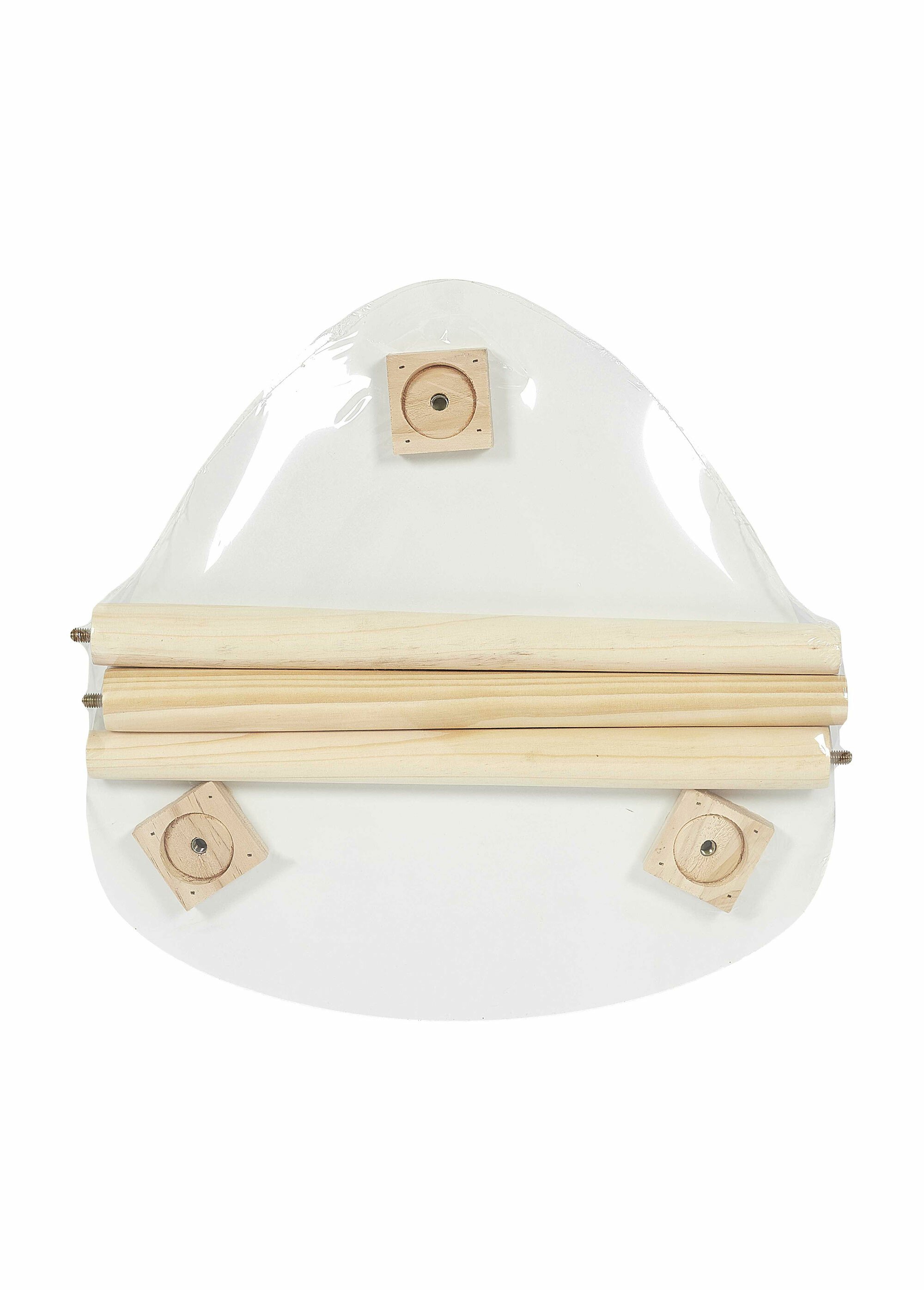 Table d'appoint forme galet, clair BLANC ET MARRON CMP-HD0496 DE1