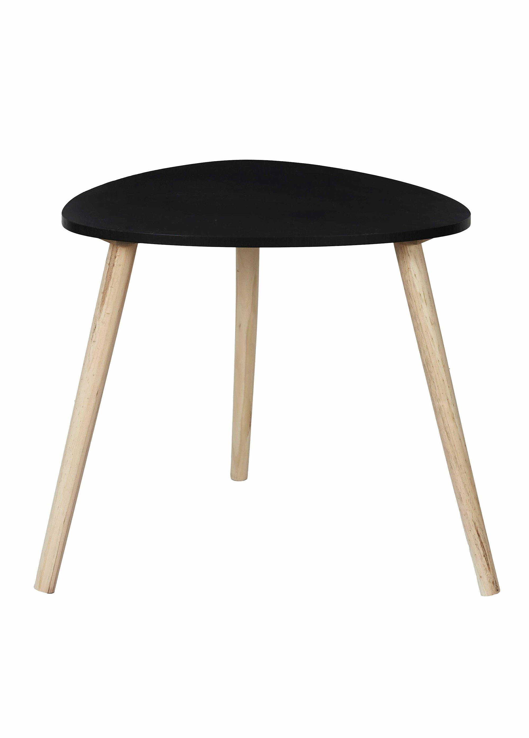 Table d'appoint forme galet, foncé