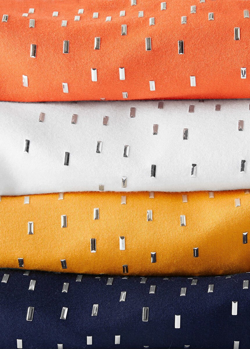 T-shirt jersey fantaisie clouté strass