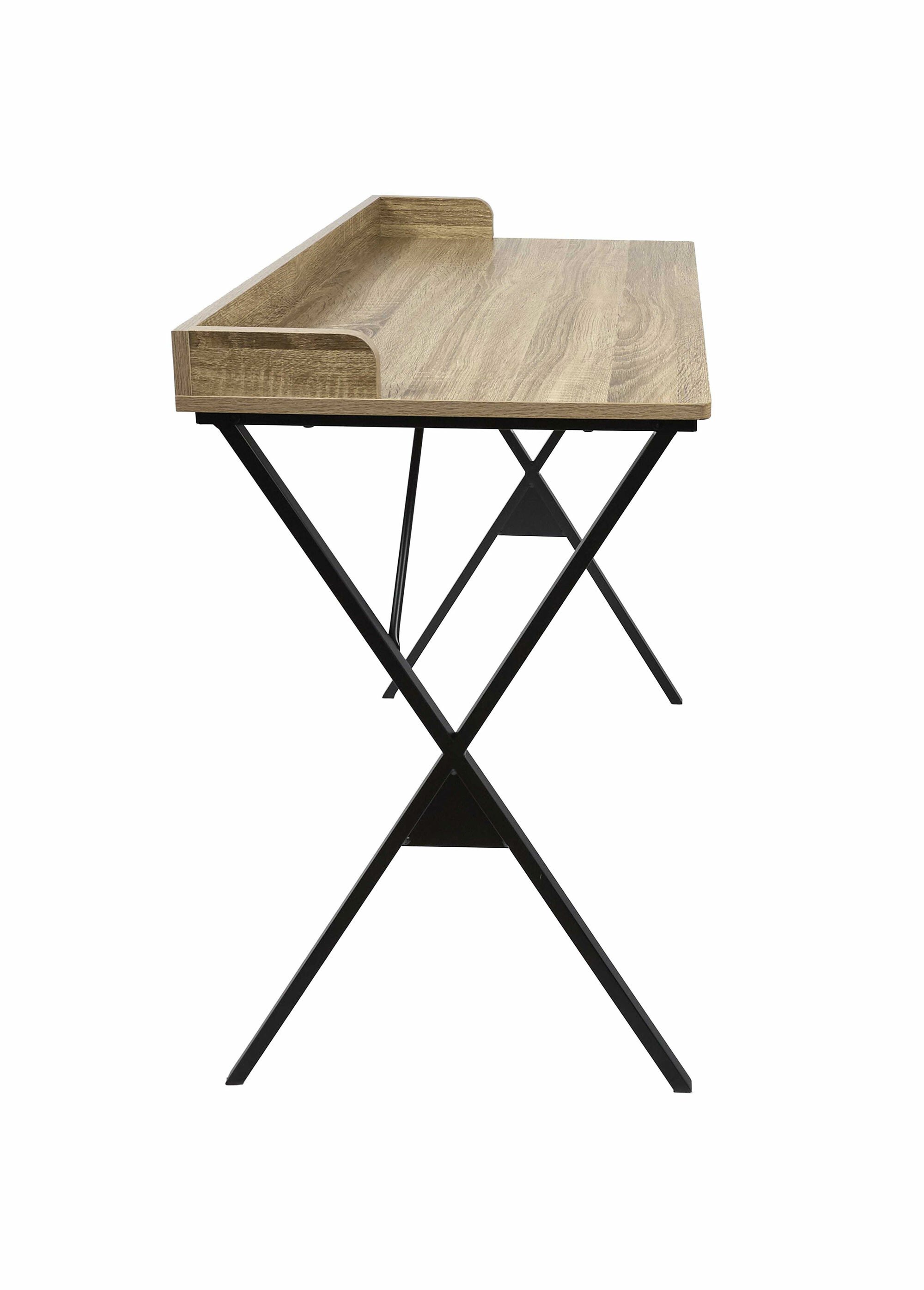 Bureau design pieds métal et bois clair MARRON CMP-HD0510 DE1