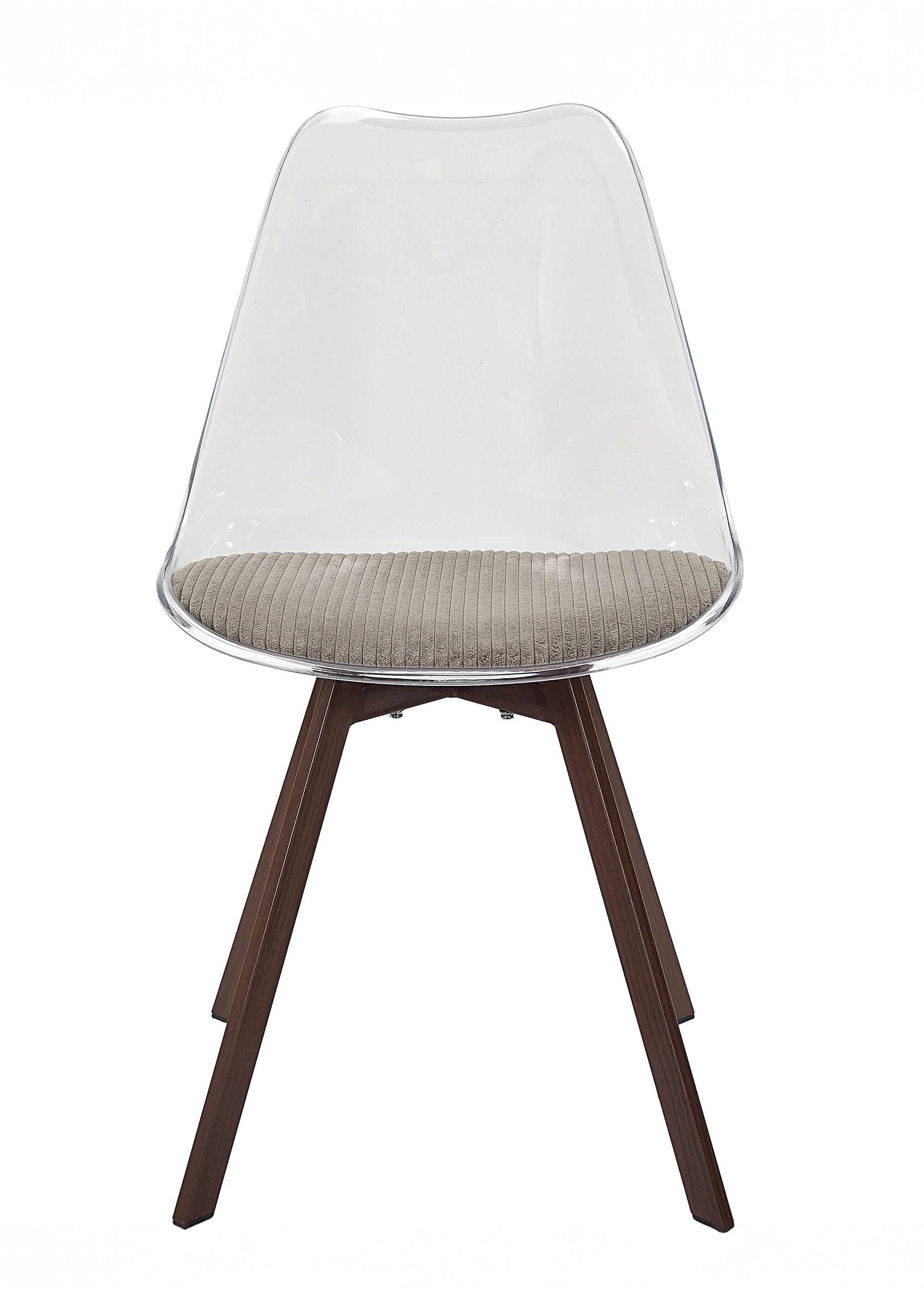 Chaise avec assise en velours cotelé 1B MARRON CMP-HD0552 DE1