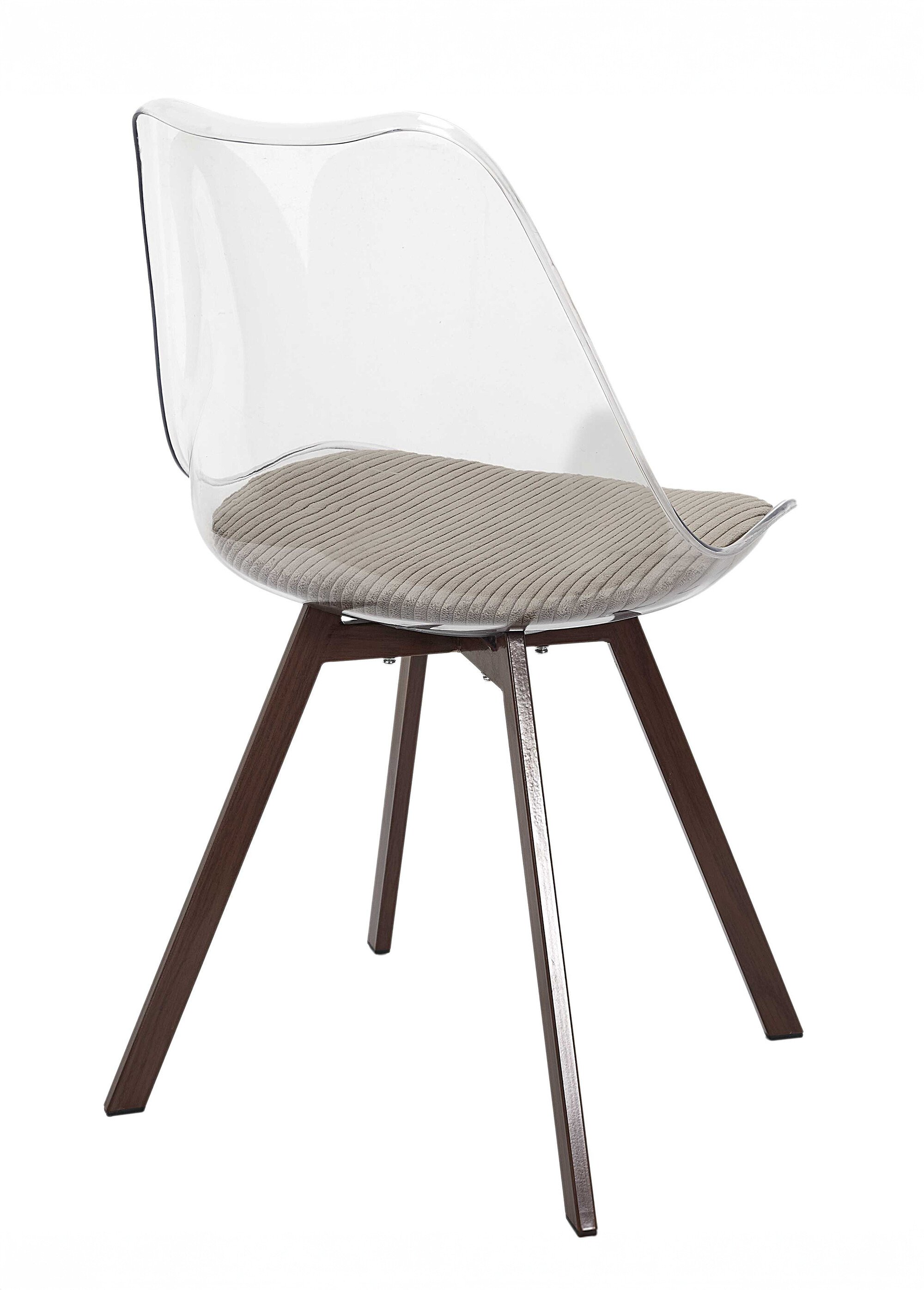 Chaise avec assise en velours cotelé 1B MARRON CMP-HD0552 DO1