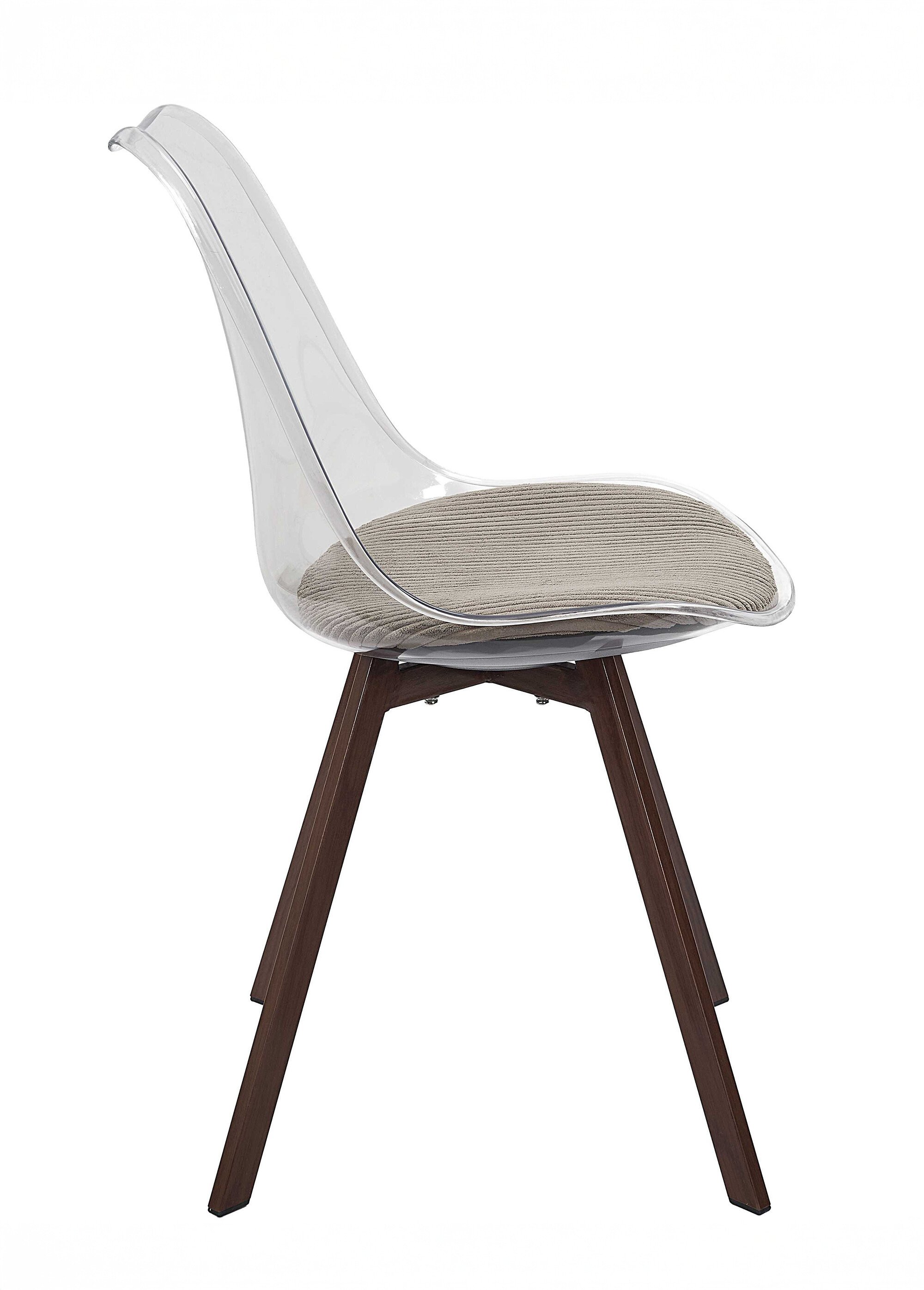 Chaise avec assise en velours cotelé 1B MARRON CMP-HD0552 DR1