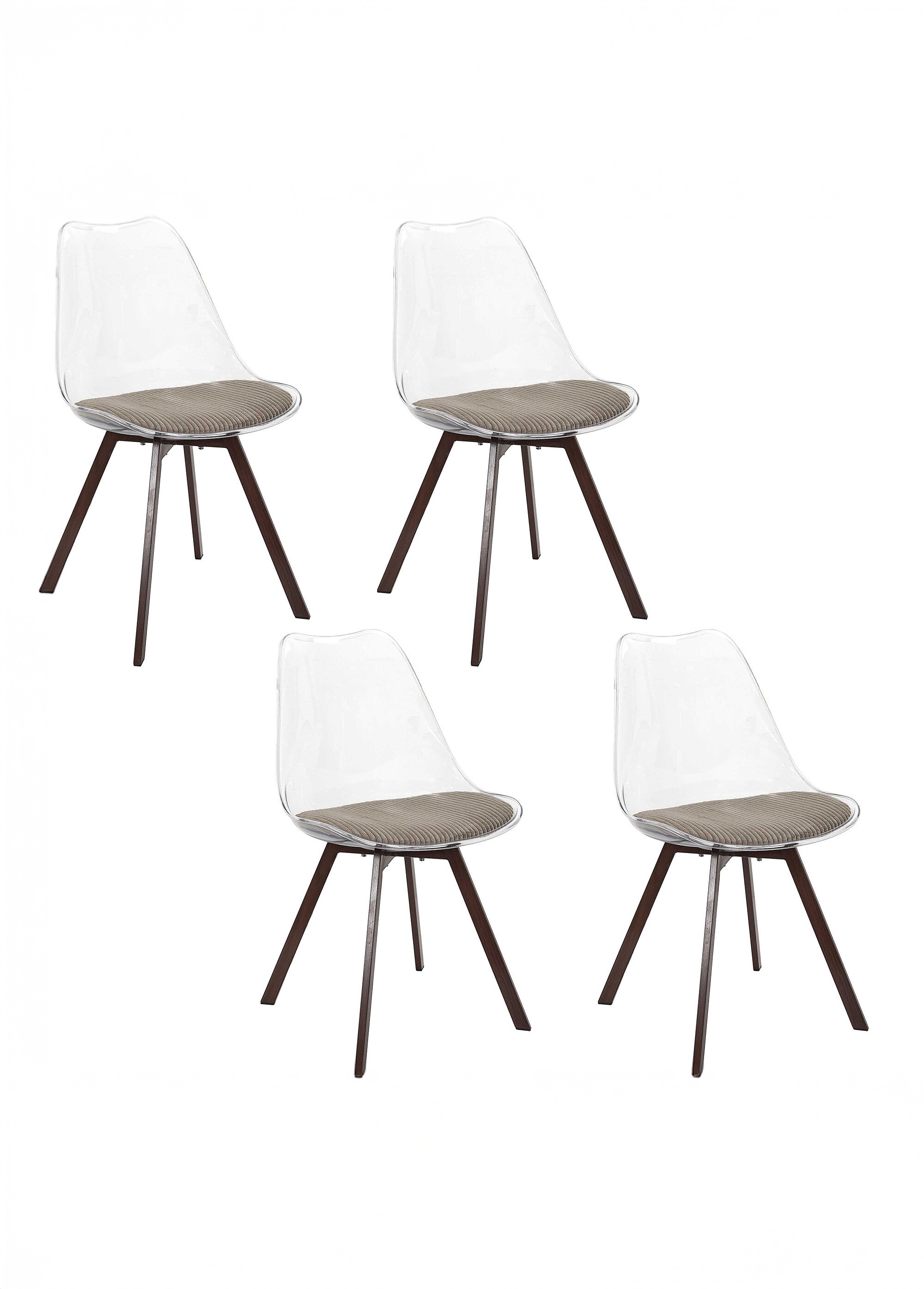 Chaise avec assise en velours cotelé 1B MARRON CMP-HD0552 FA1