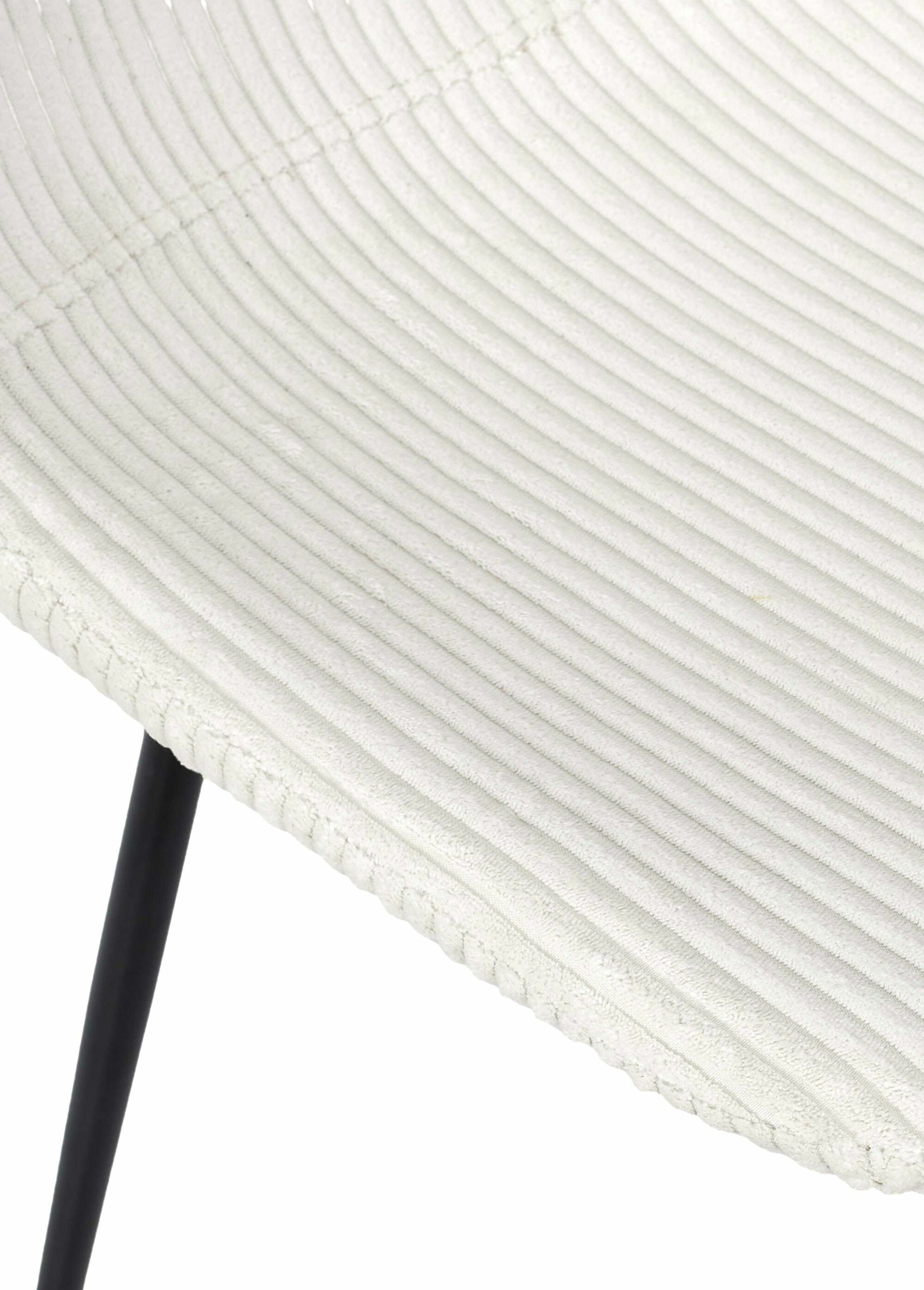 Chaise velours cotelé et pieds métal 1V BEIGE CMP-HD0536 DE2