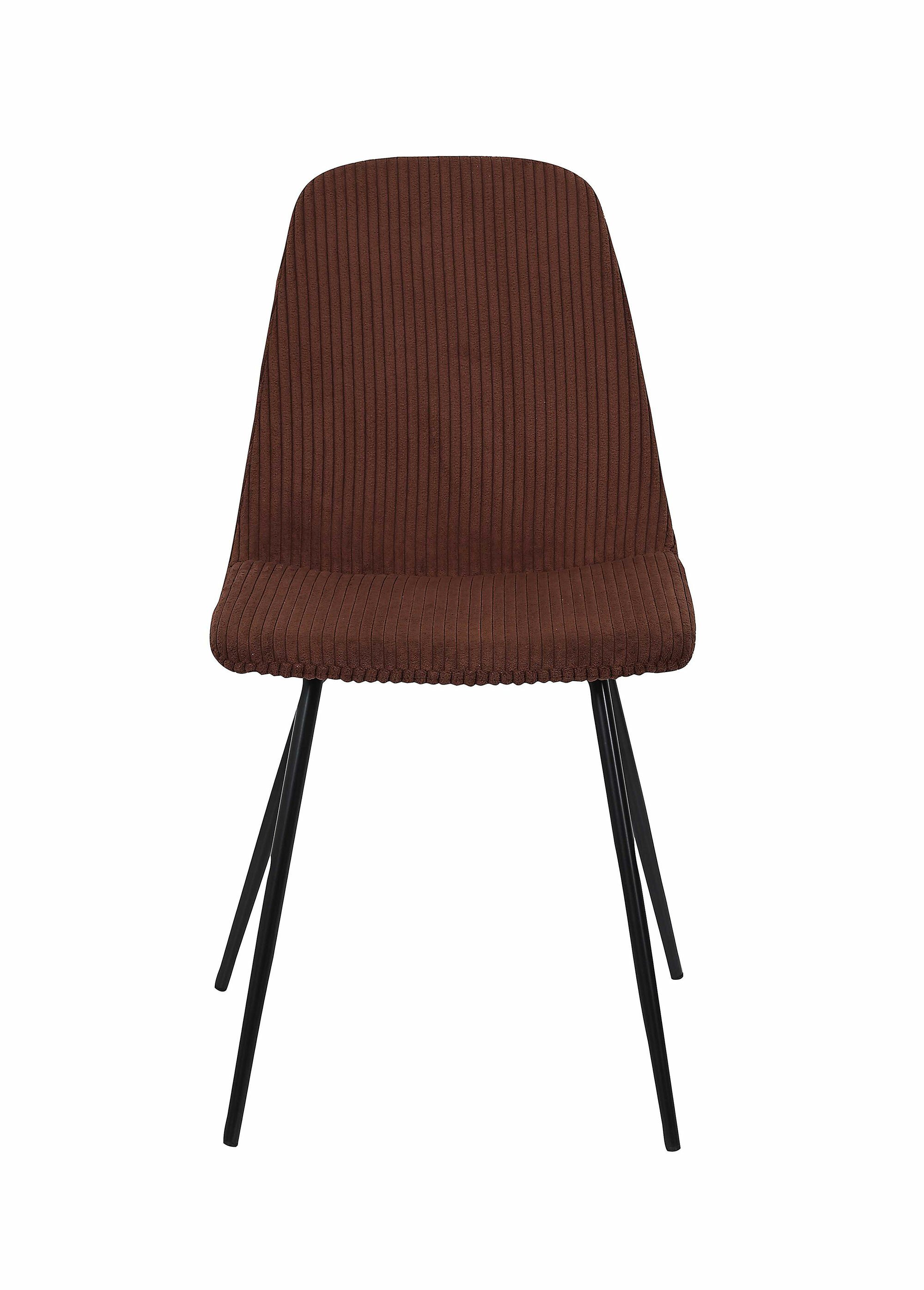 Chaise velours cotelé et pieds métal 1V TERRA CMP-HD0536 DE1