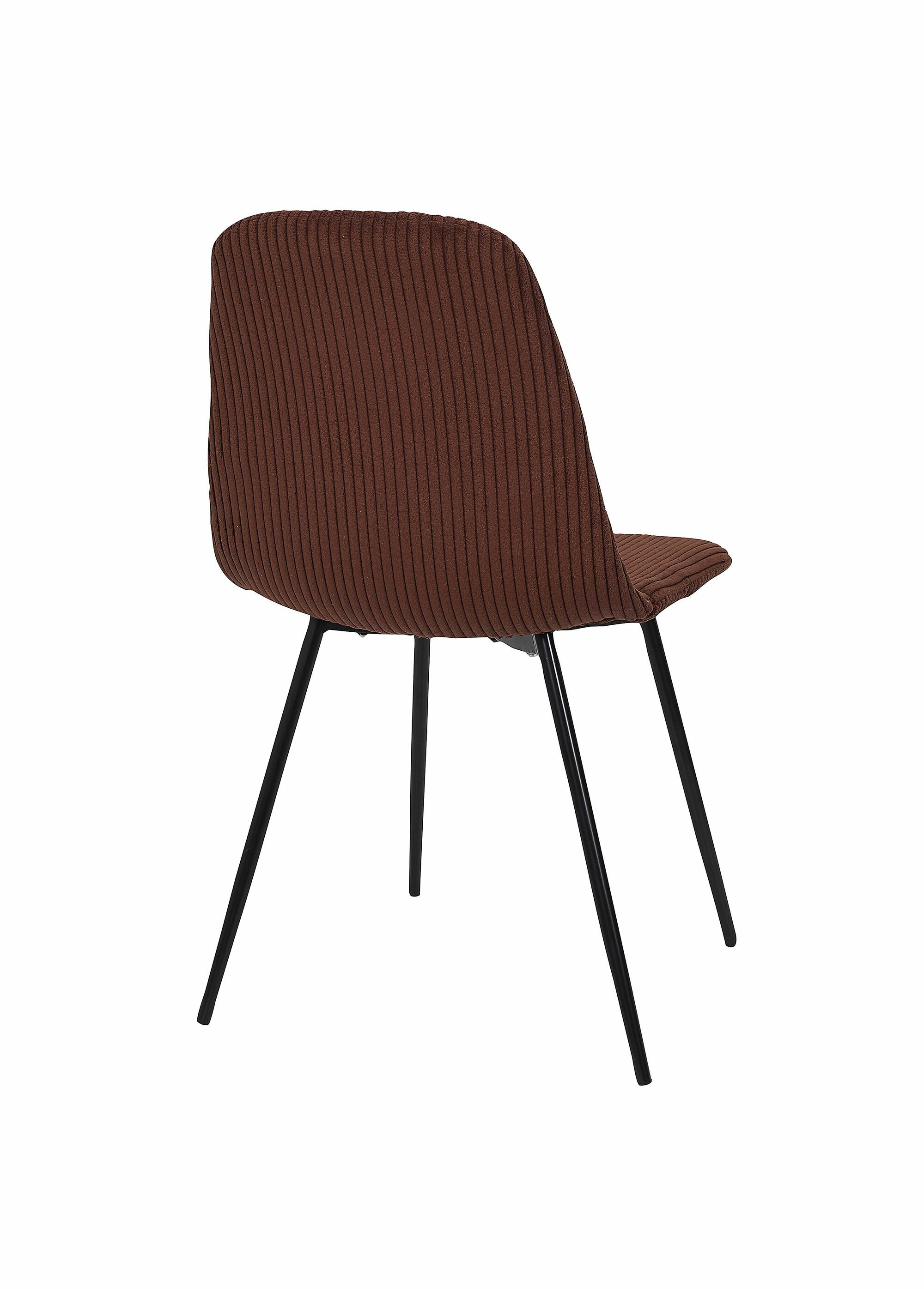 Chaise velours cotelé et pieds métal 1V TERRA CMP-HD0536 DO1