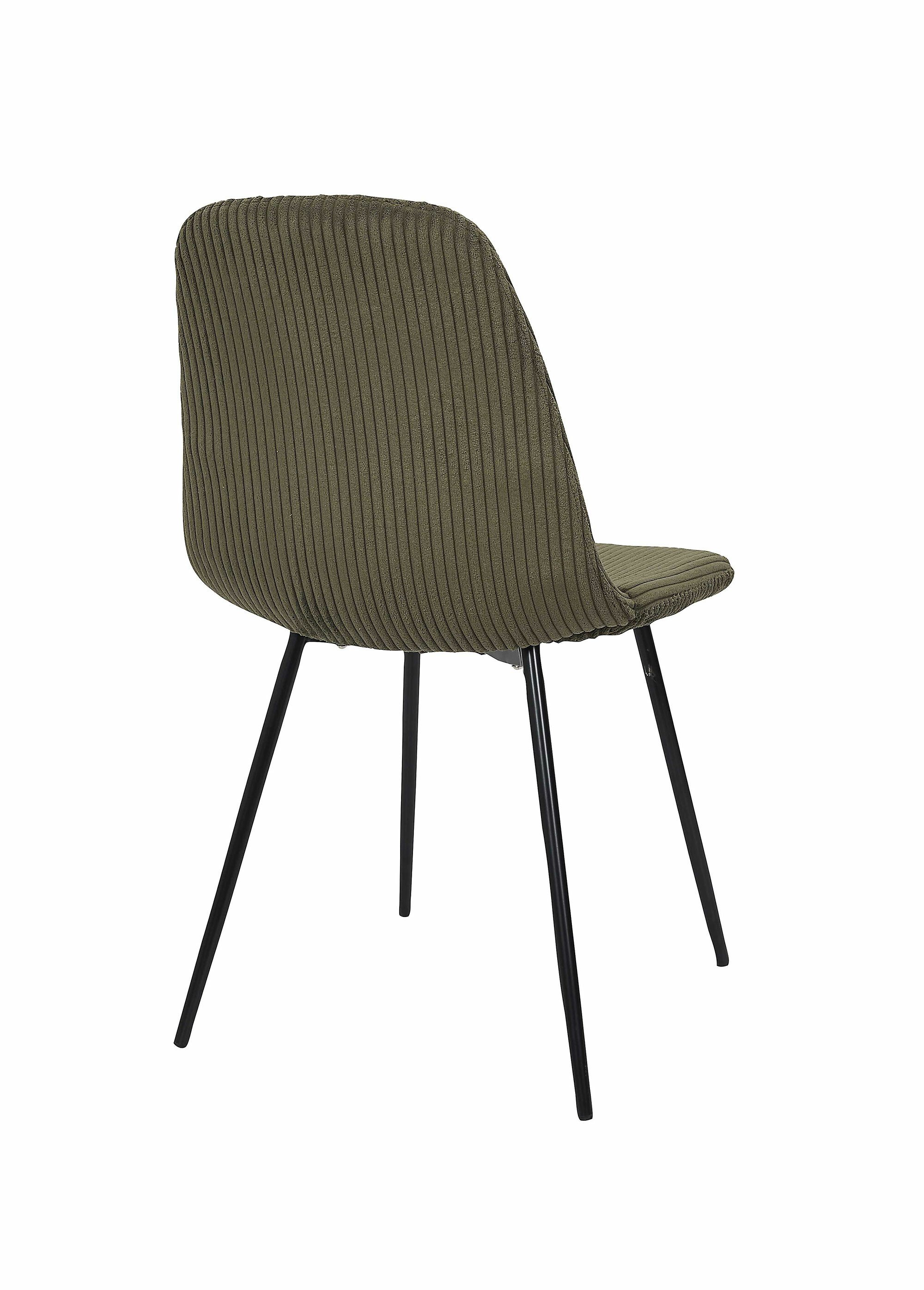 Chaise velours cotelé et pieds métal 1V