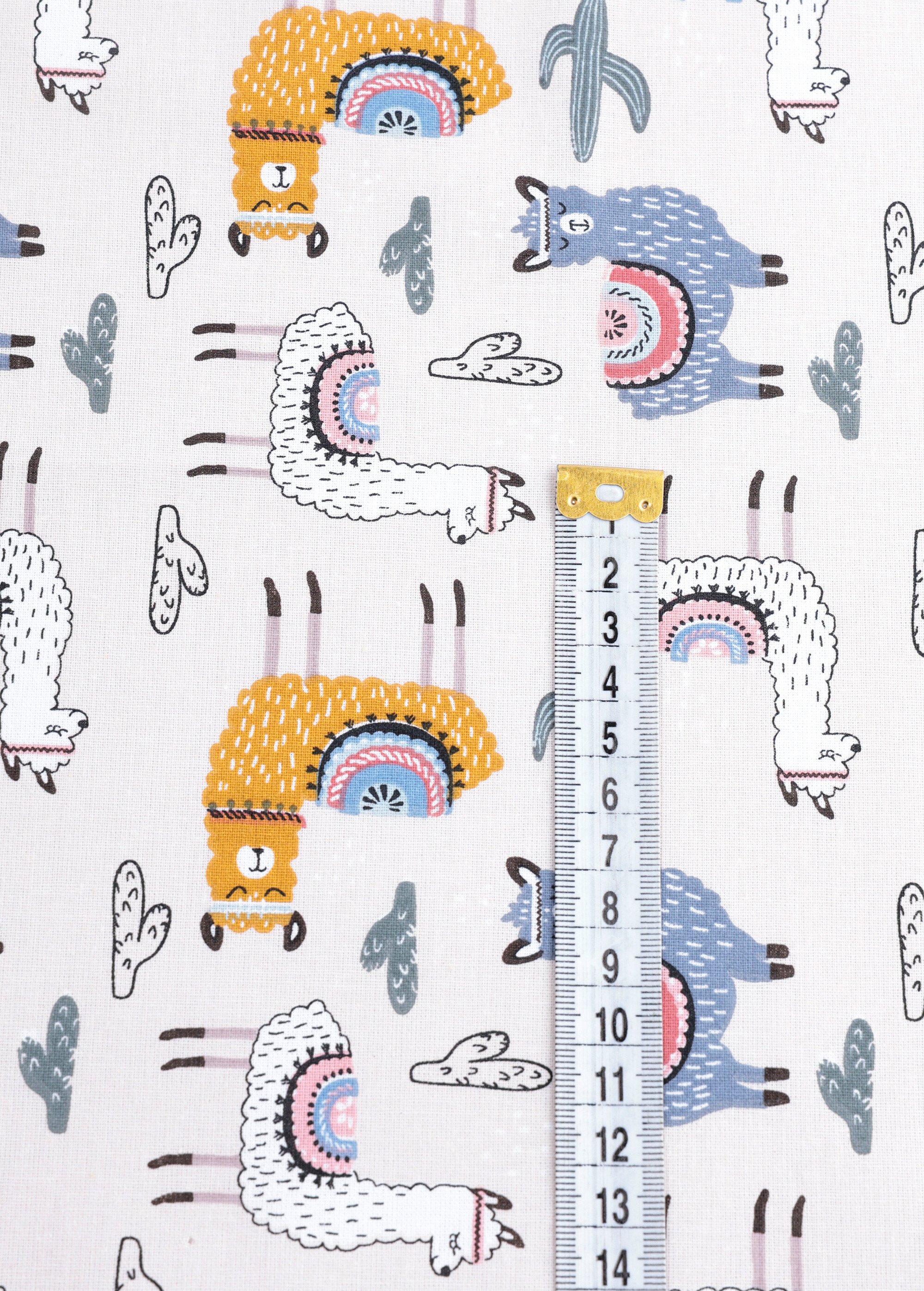 Coupon tissu ameublement kids, lamas