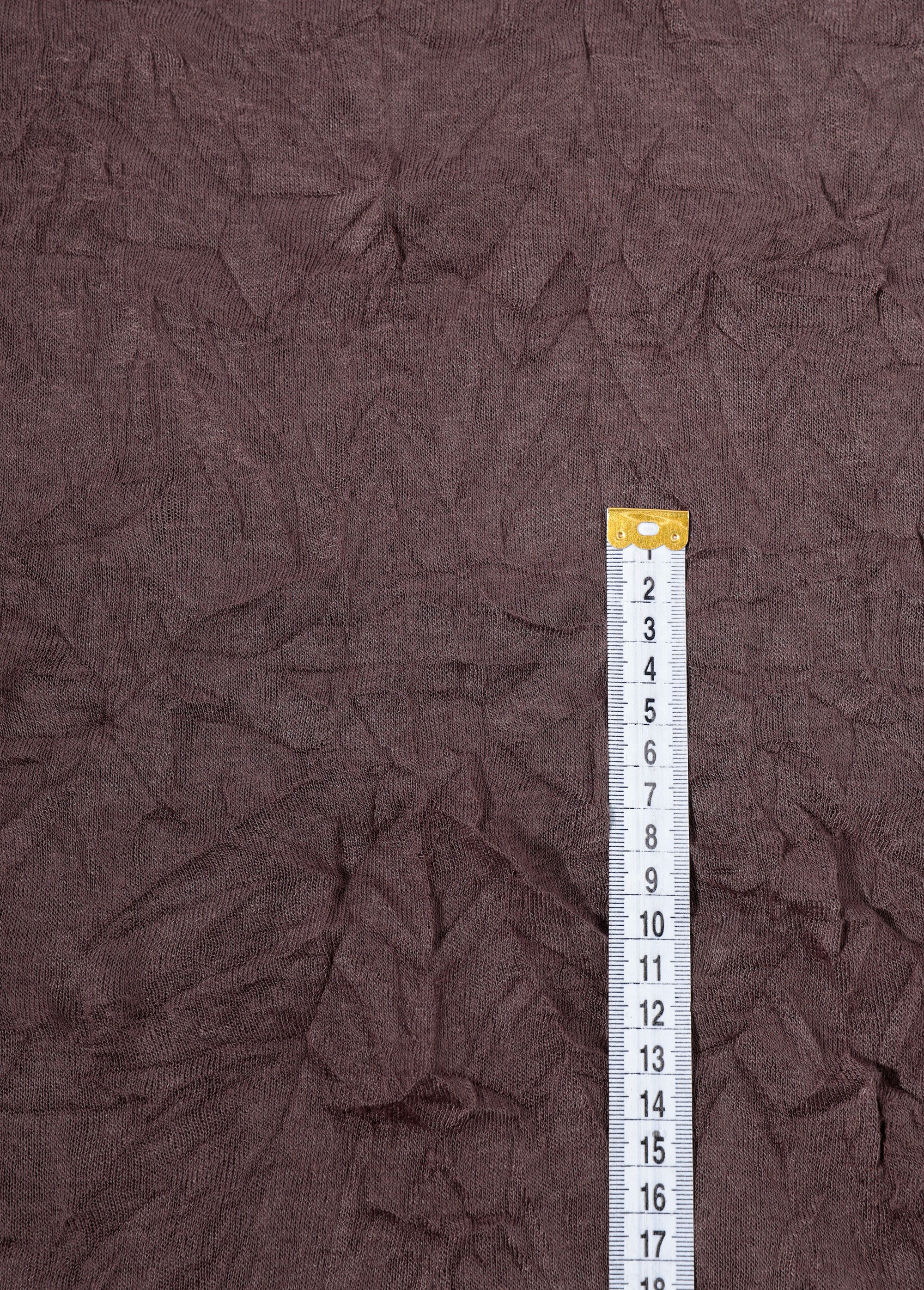 Coupon tissu jersey flammé froissé, 9T MARRON COT141819 DE1