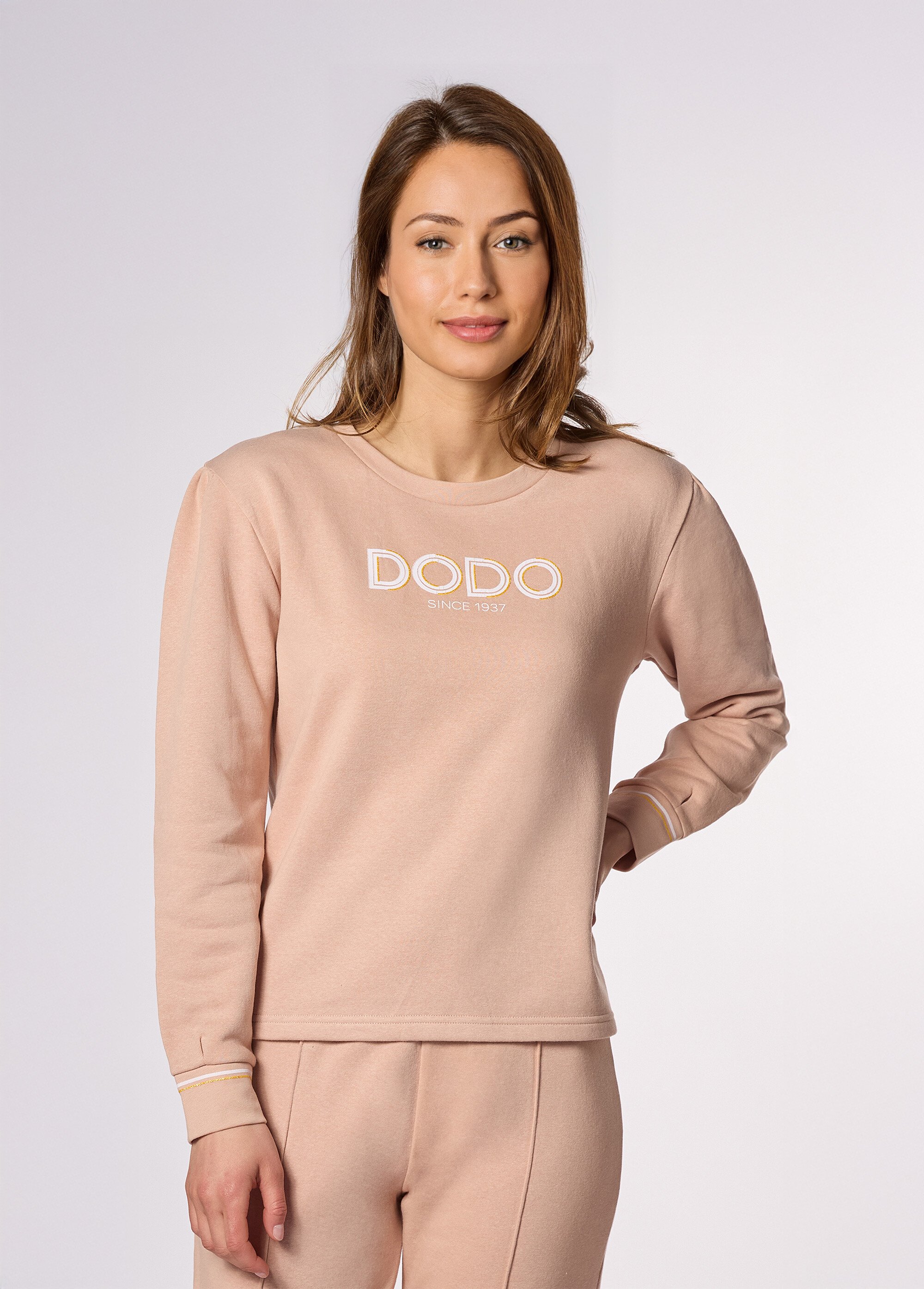 Pyjama en molleton à manches longues Femme Marron CTMDF.SOLST.PYK DE1
