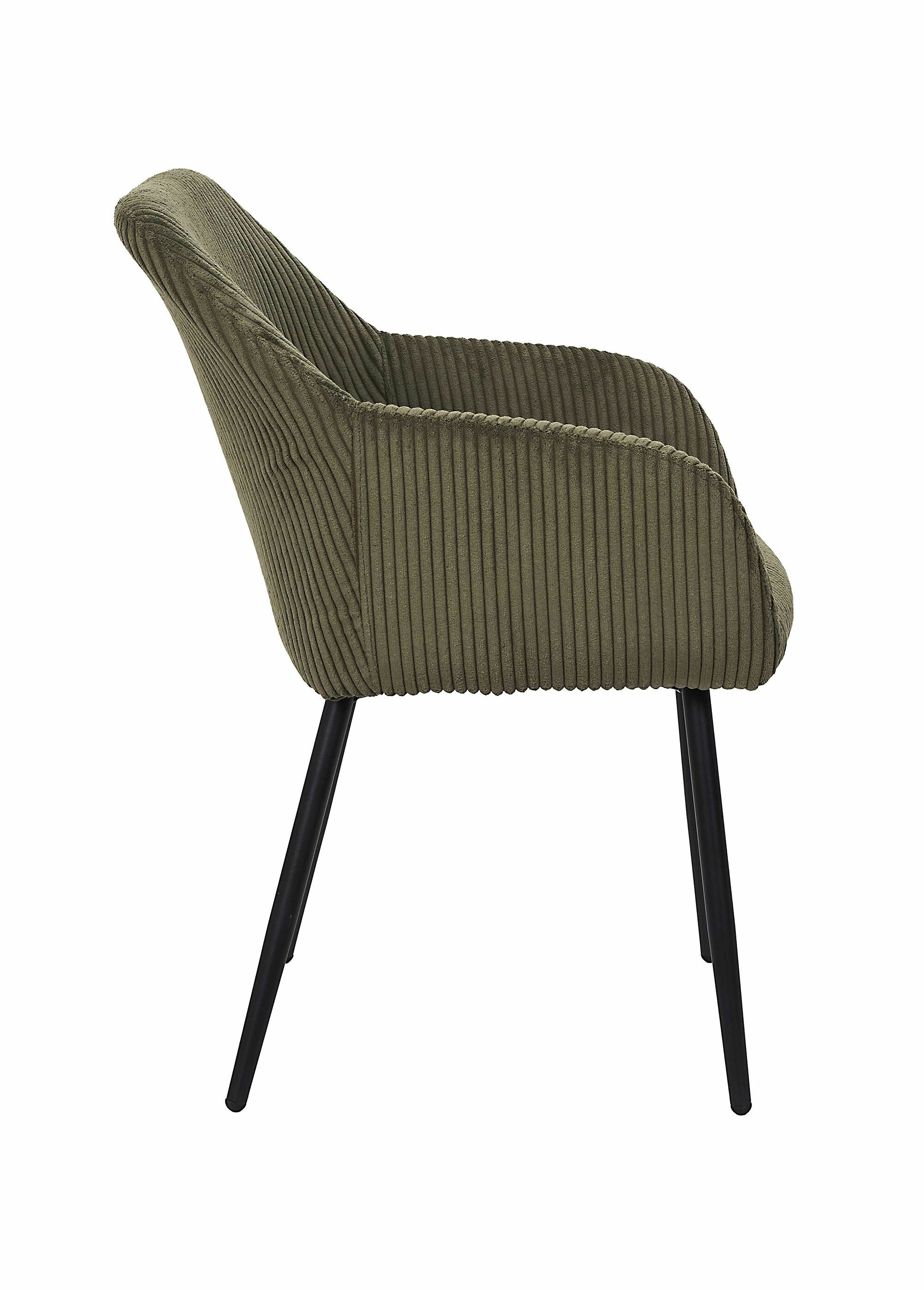 Fauteuil compact en velours cotelé, 1V VERT CMP-HD0537 DE1