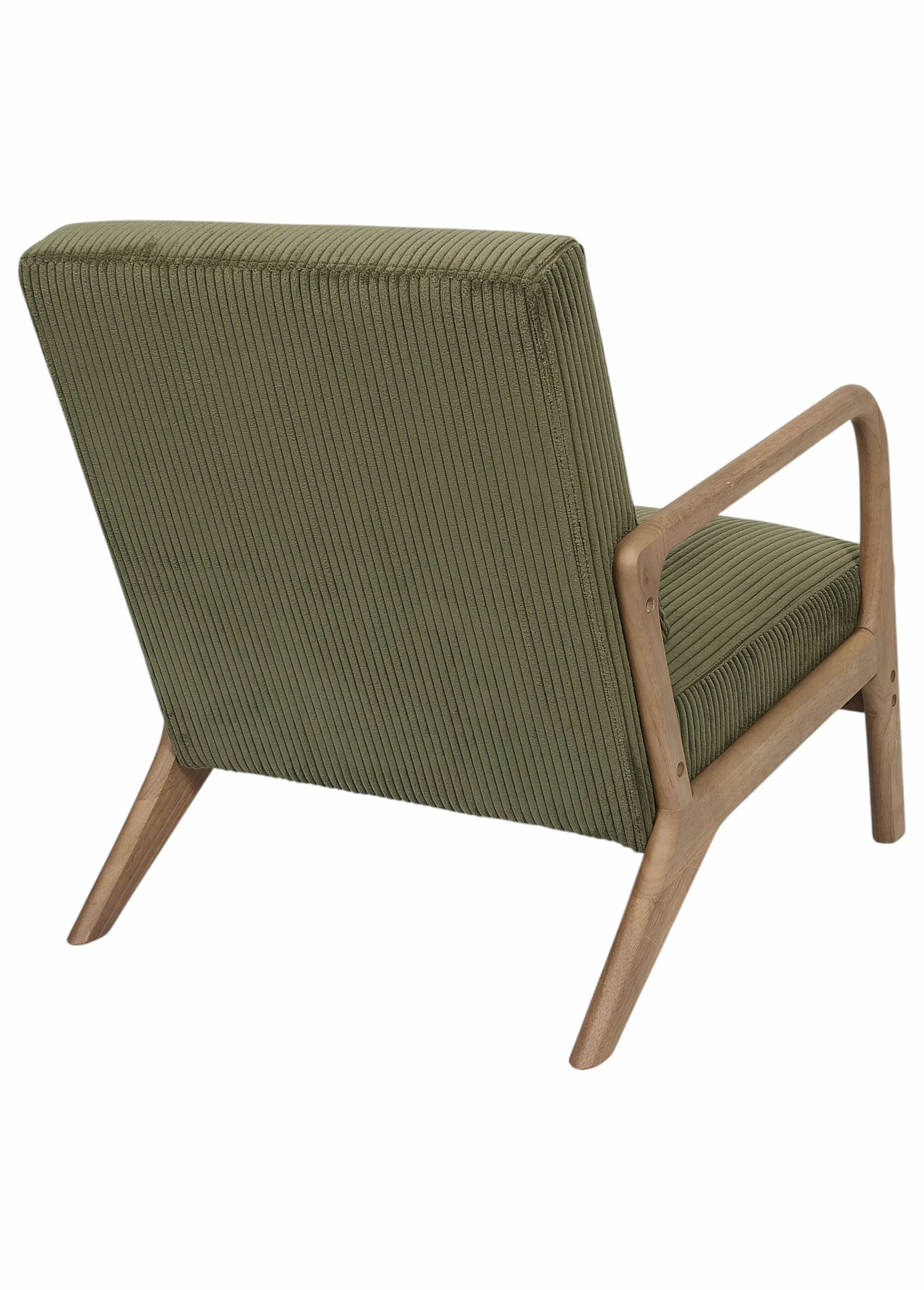 Fauteuil lounge en velours cotelé 1V VERT CMP-HD0531 DO1