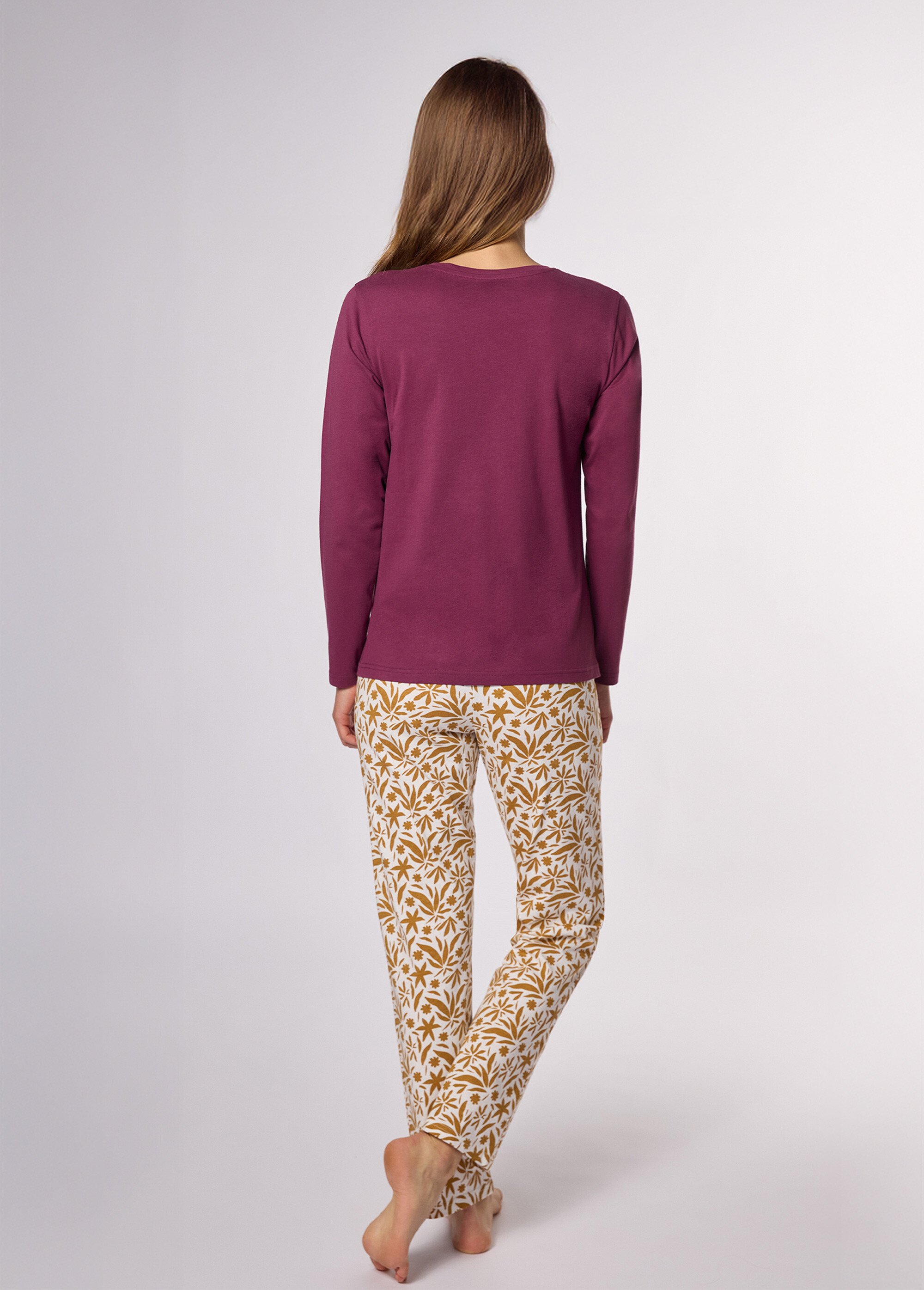 Pyjama jersey logo manches longues Femme Violet CTMNF.DAHLI.PY DO1