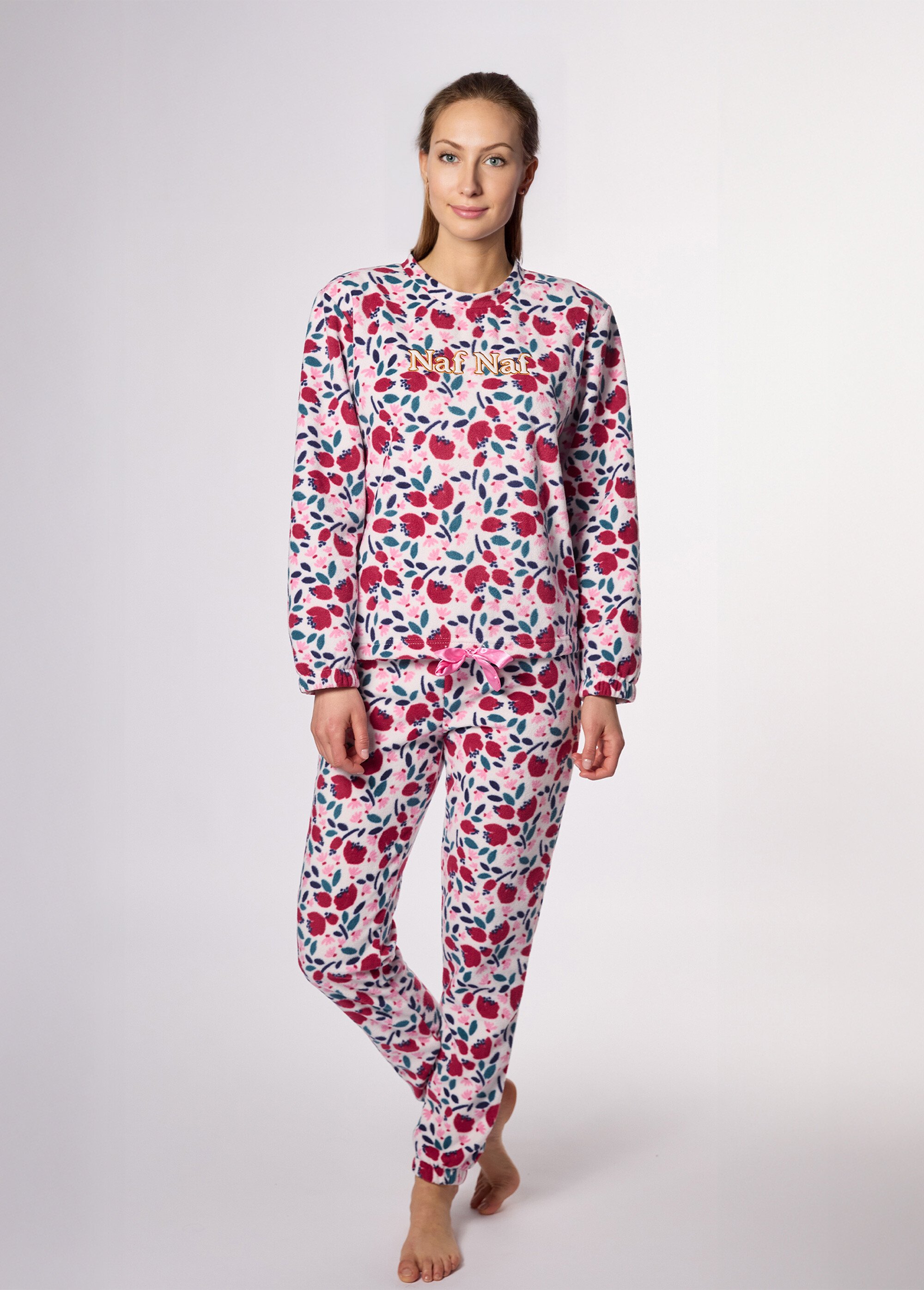 Pyjama manches longues polaire imprimé
