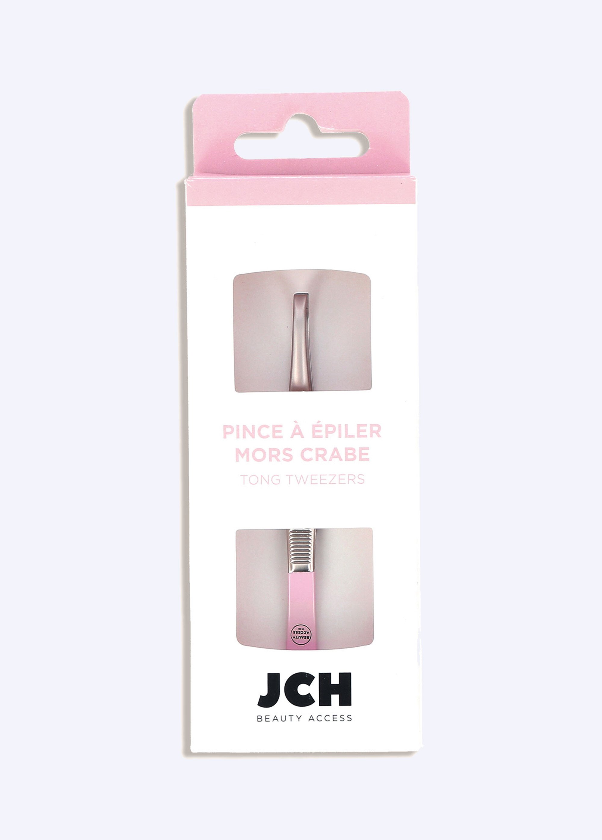 Pince à épiler acier inox, mors crabe Argenté JCH-318CRAB5BTE DE2
